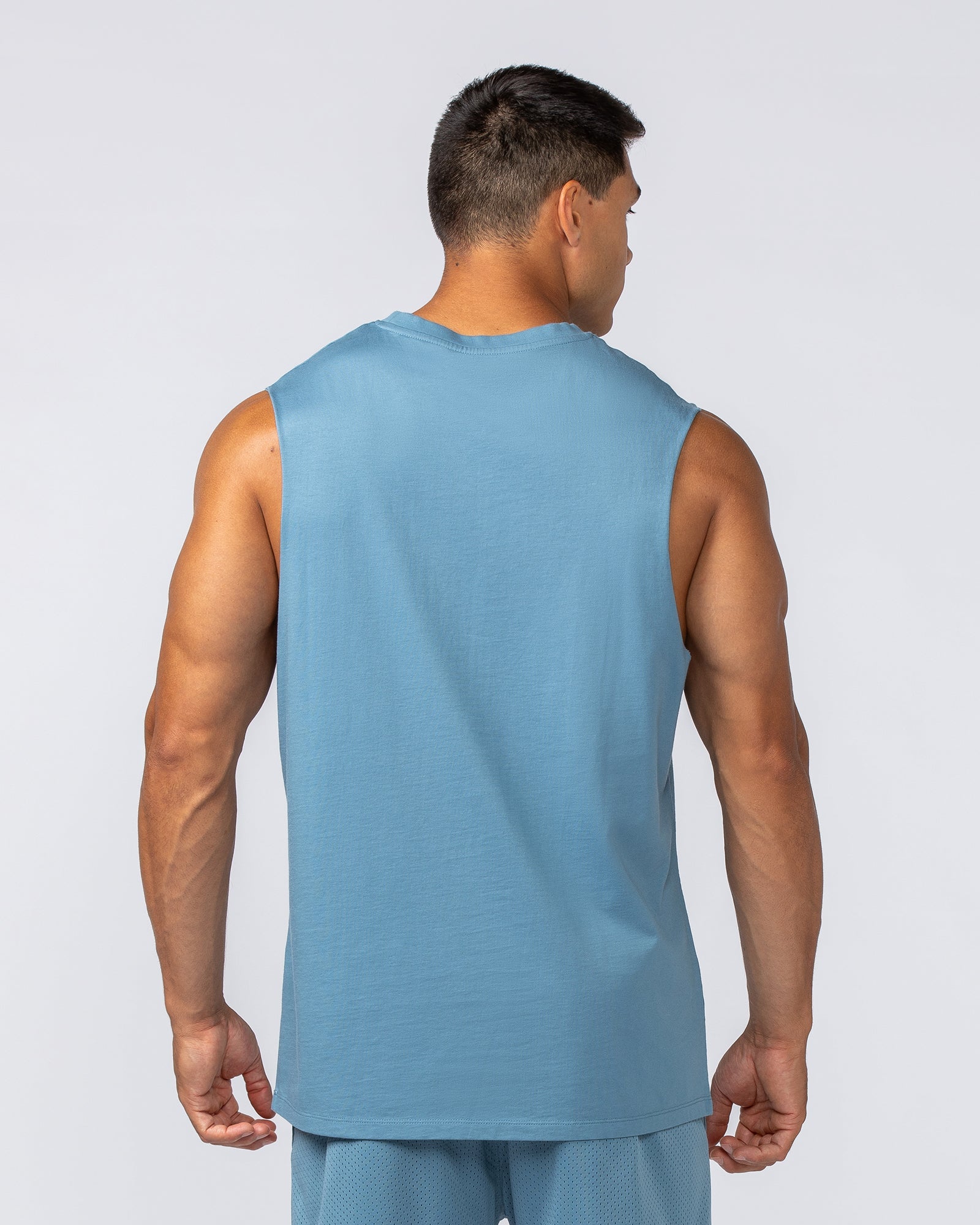 Throwback Training Tank - Pale Thunder-Singlets & Tanks-S-092413PLTHNDR-S-MNAPPRL40066-5-Muscle Nation