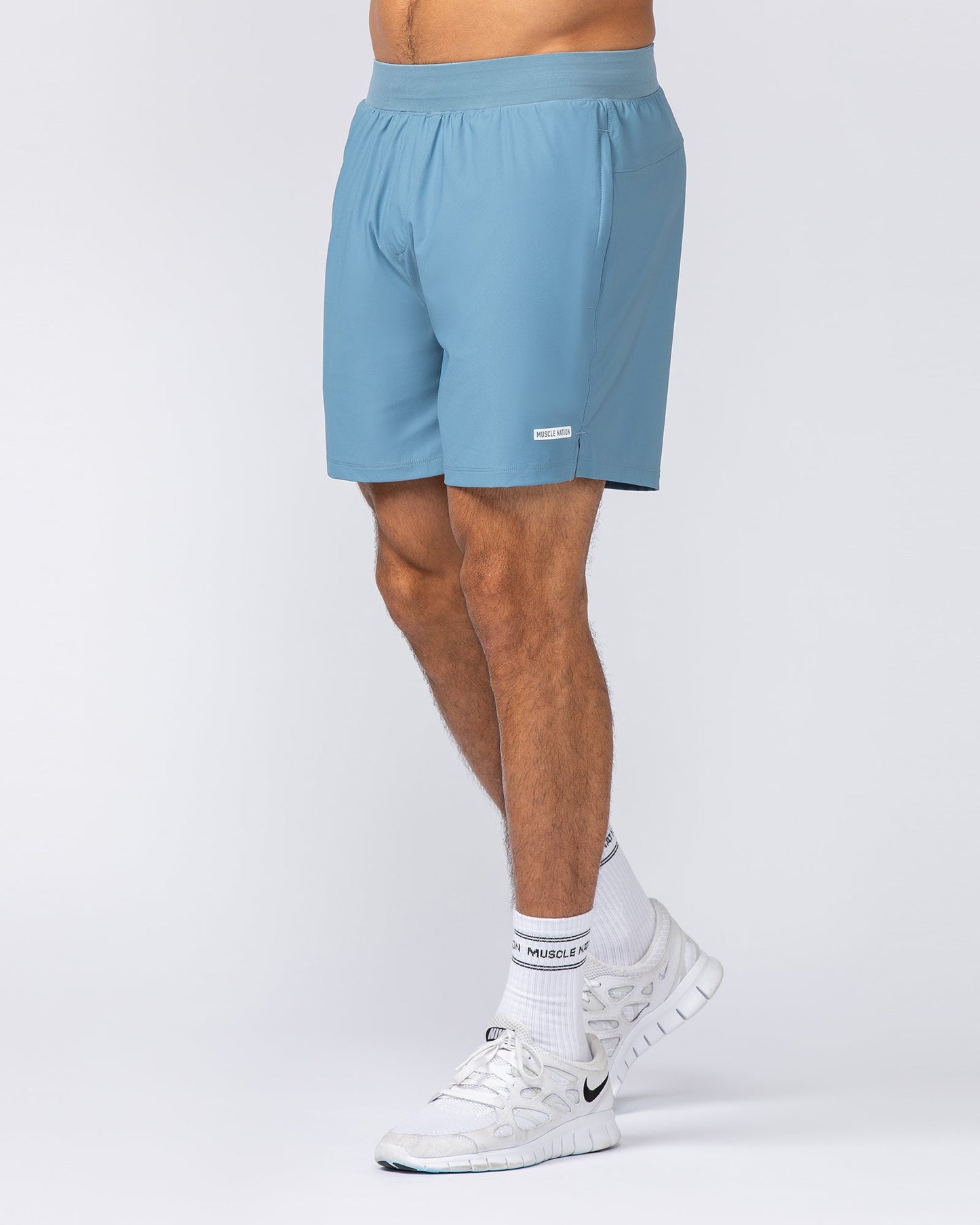 On Repeat Training 5" Shorts - Pale Thunder-Shorts-S-092411PLTHNDR-S-MNAPPRL40038-5-Muscle Nation