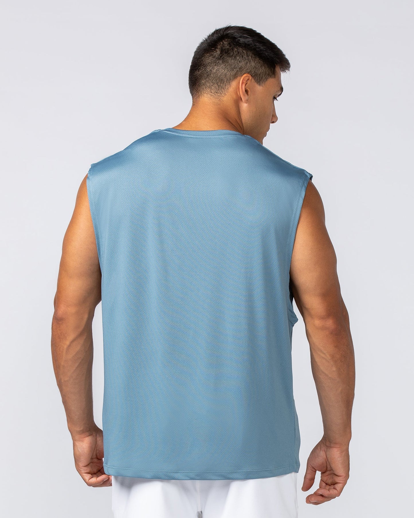 Relaxed Active Tank - Pale Thunder-Singlets & Tanks-S-092410PLTHNDR-S-MNAPPRL40017-4-Muscle Nation