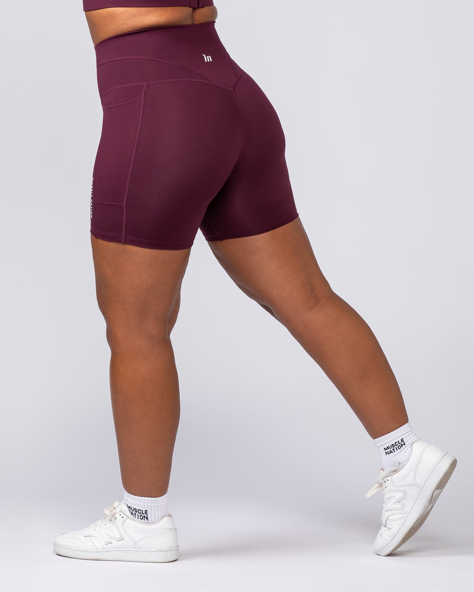 Unrivalled Everyday Pocket Bike Shorts - Sangria-Shorts-XXS-022503SGRA-XXS-MNAPPRL44010-4-Muscle Nation