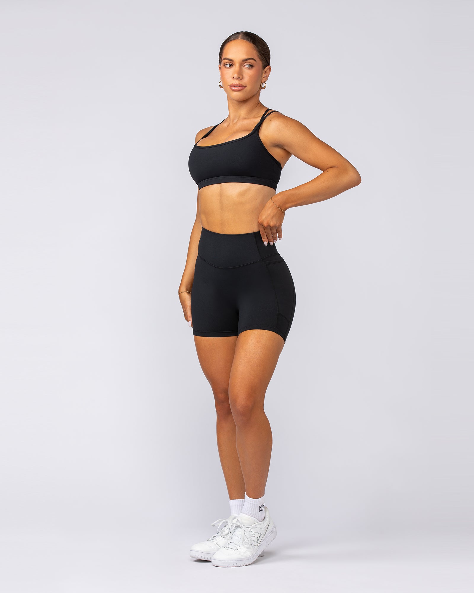 Pace It Bra - Black / Black-Sports Bras-XXS-092402BLKBLK-XXS-MNAPPRL40176-5-Muscle Nation