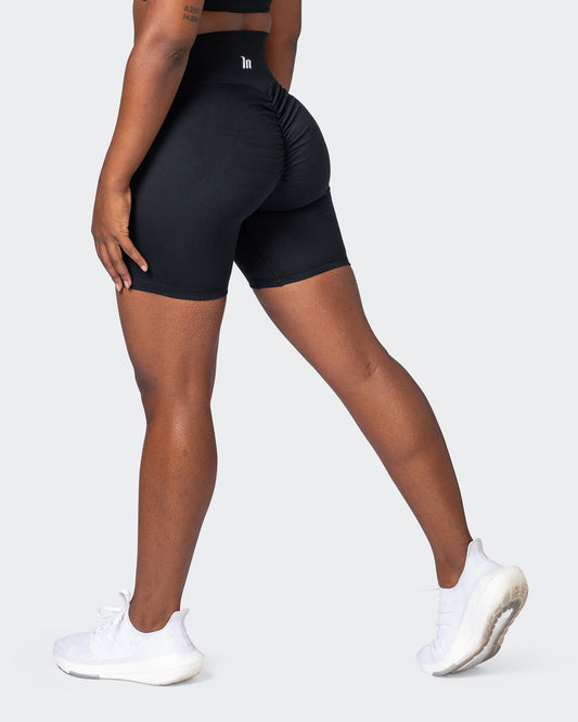 Game Changer Scrunch Bike Shorts - Black-Shorts-XXS-092208BLK-XXS-MNAPPRL20924-1-Muscle Nation