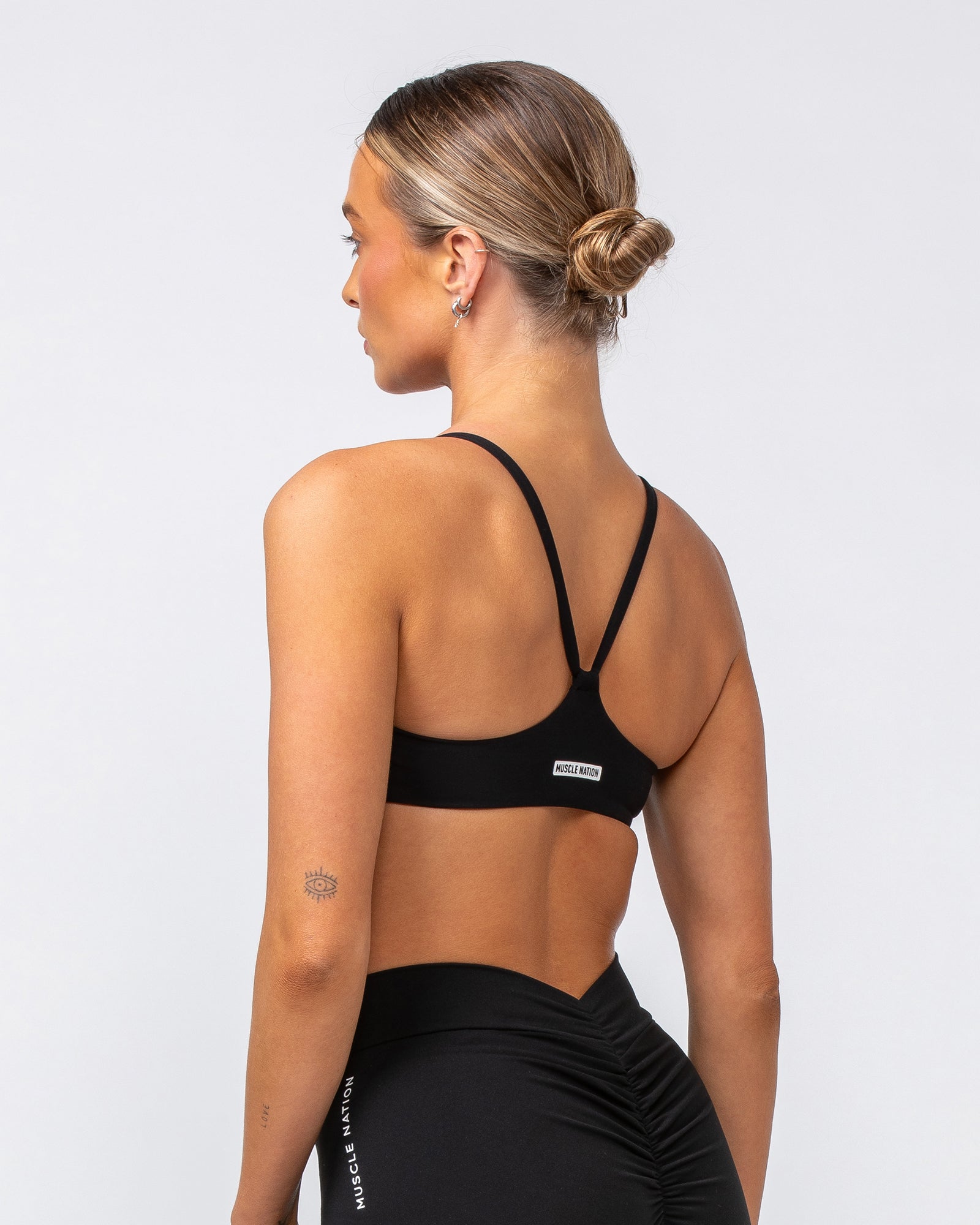 Socialite Bralette - Black-Bralettes-XXS-082416BLK-XXS-MNAPPRL31986-4-Muscle Nation