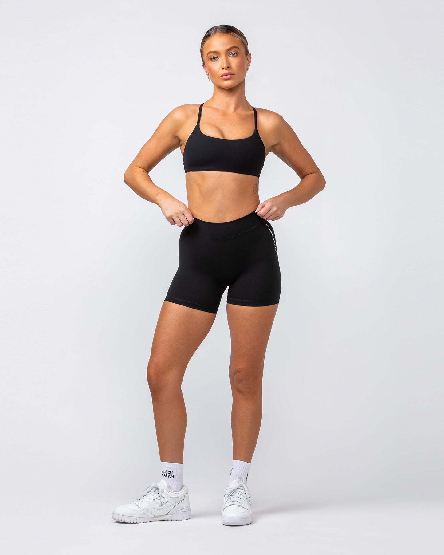 Socialite Bralette - Black-Bralettes-XXS-082416BLK-XXS-MNAPPRL31986-6-Muscle Nation