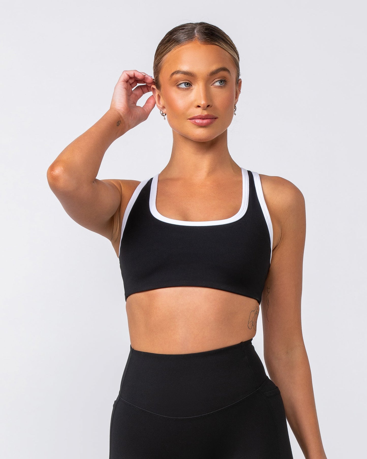 Contrast Bralette - Black-Bralettes-XS-082417BLK-XS-MNAPPRL32040-2-Muscle Nation