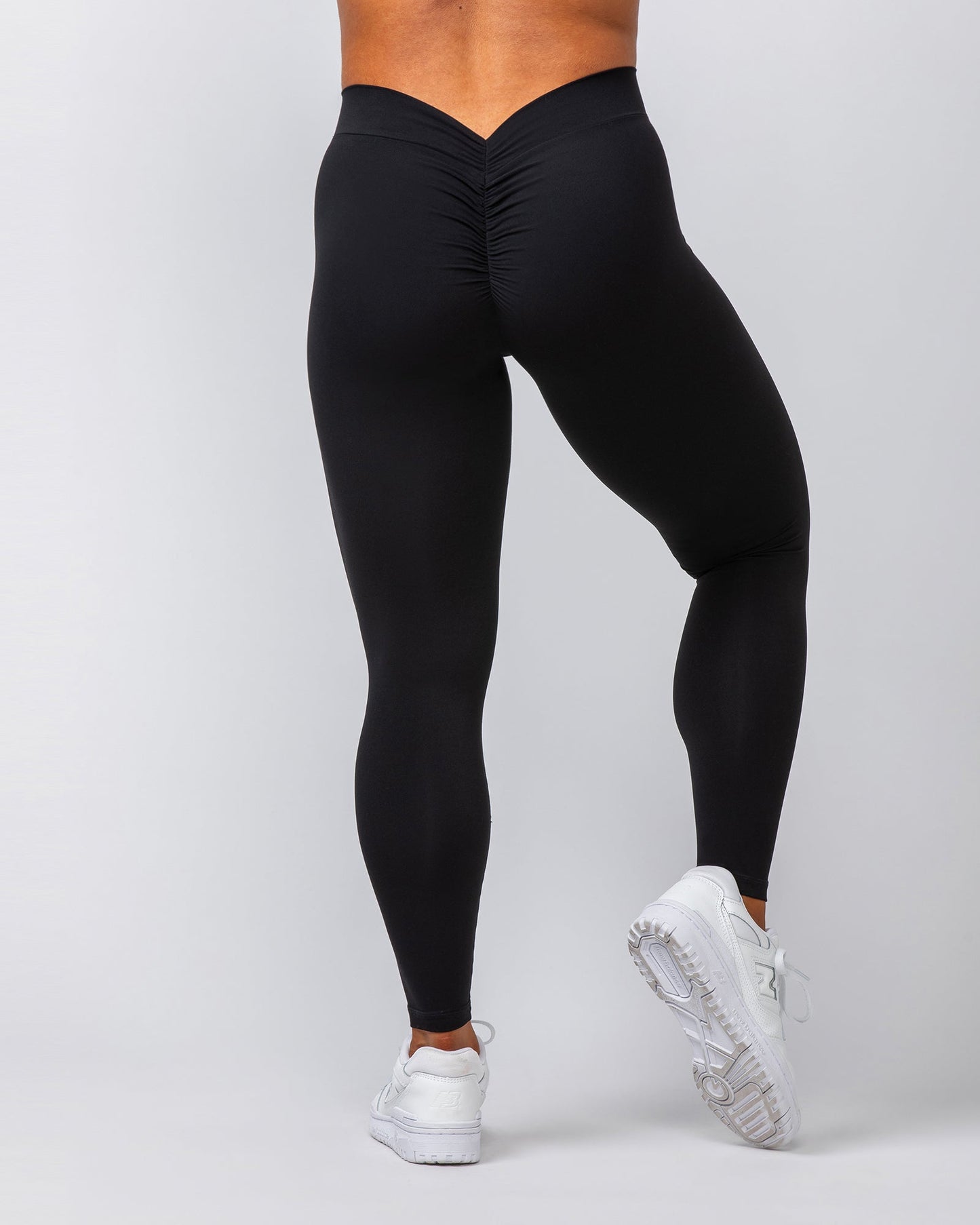 Deep Scrunch Ankle Length Leggings - Black-Leggings-XXS-082421BLK-XXS-MNAPPRL32199-6-Muscle Nation