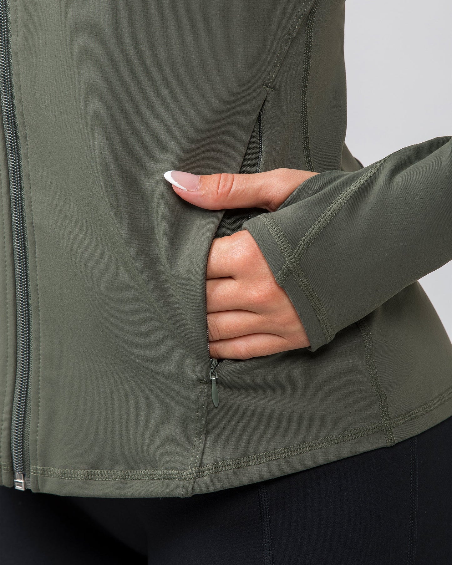 Favourite Zip Through - Eucalyptus-Jackets-XXS-032414EUYPTS-XXS-MNAPPRL29773-3-Muscle Nation
