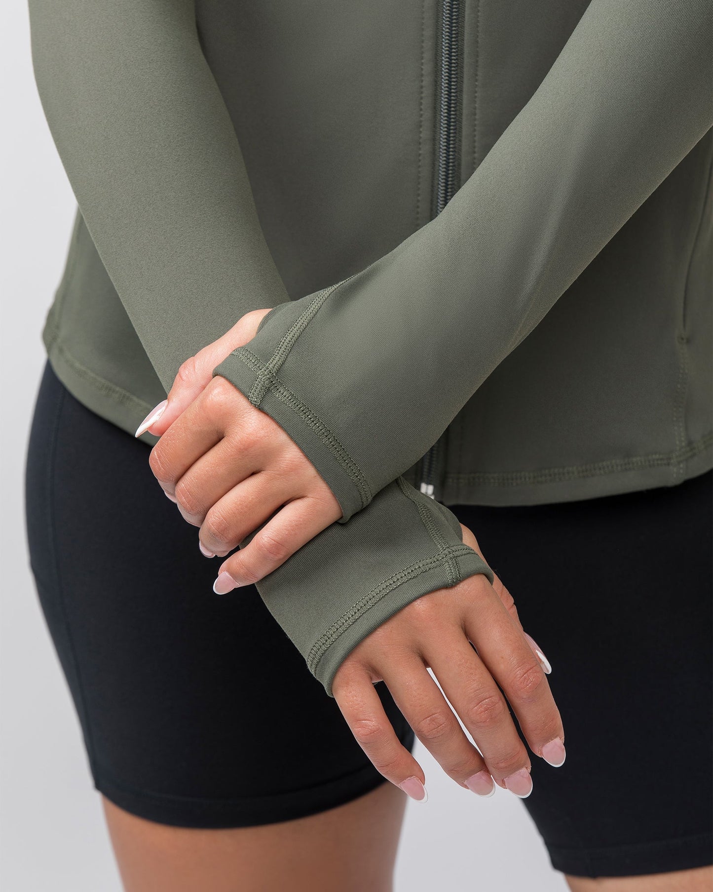 Favourite Zip Through - Eucalyptus-Jackets-XXS-032414EUYPTS-XXS-MNAPPRL29773-4-Muscle Nation