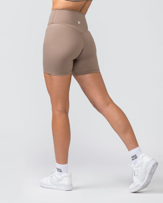 Zero Rise Everyday Bike Shorts - Mushroom-Shorts-XXS-022451MUSHRM-XXS-MNAPPRL29553-1-Muscle Nation