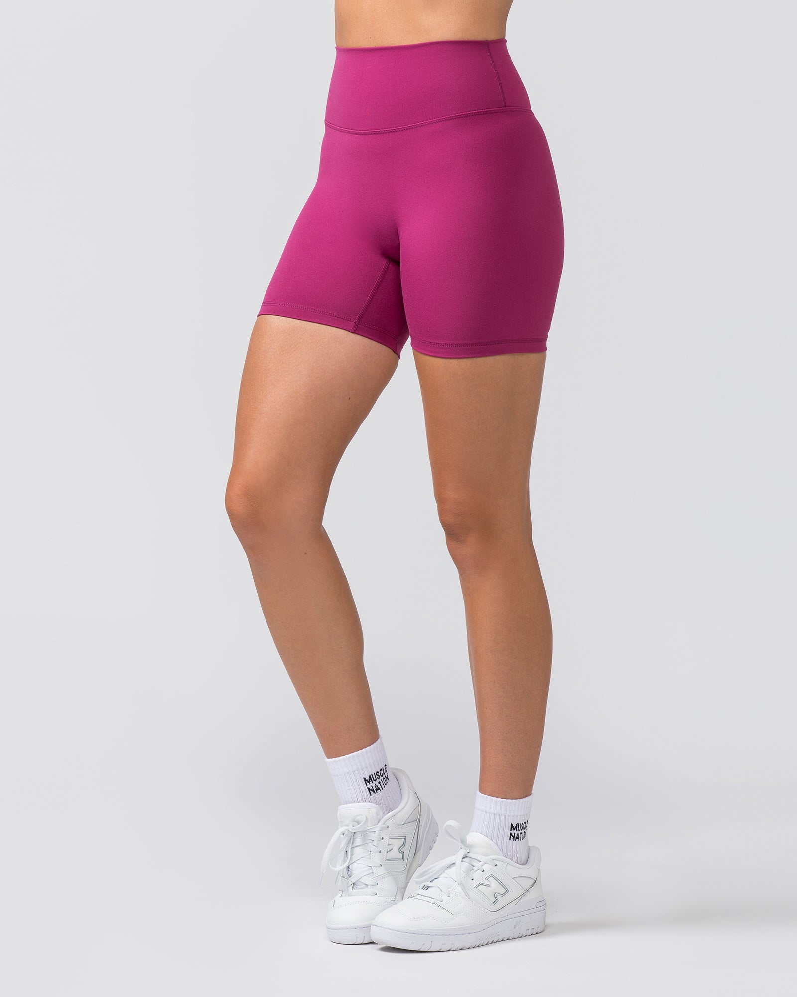 Zero Rise Everyday Bike Shorts - Cherry-Shorts-XXS-022451CHRY-XXS-MNAPPRL29535-2-Muscle Nation
