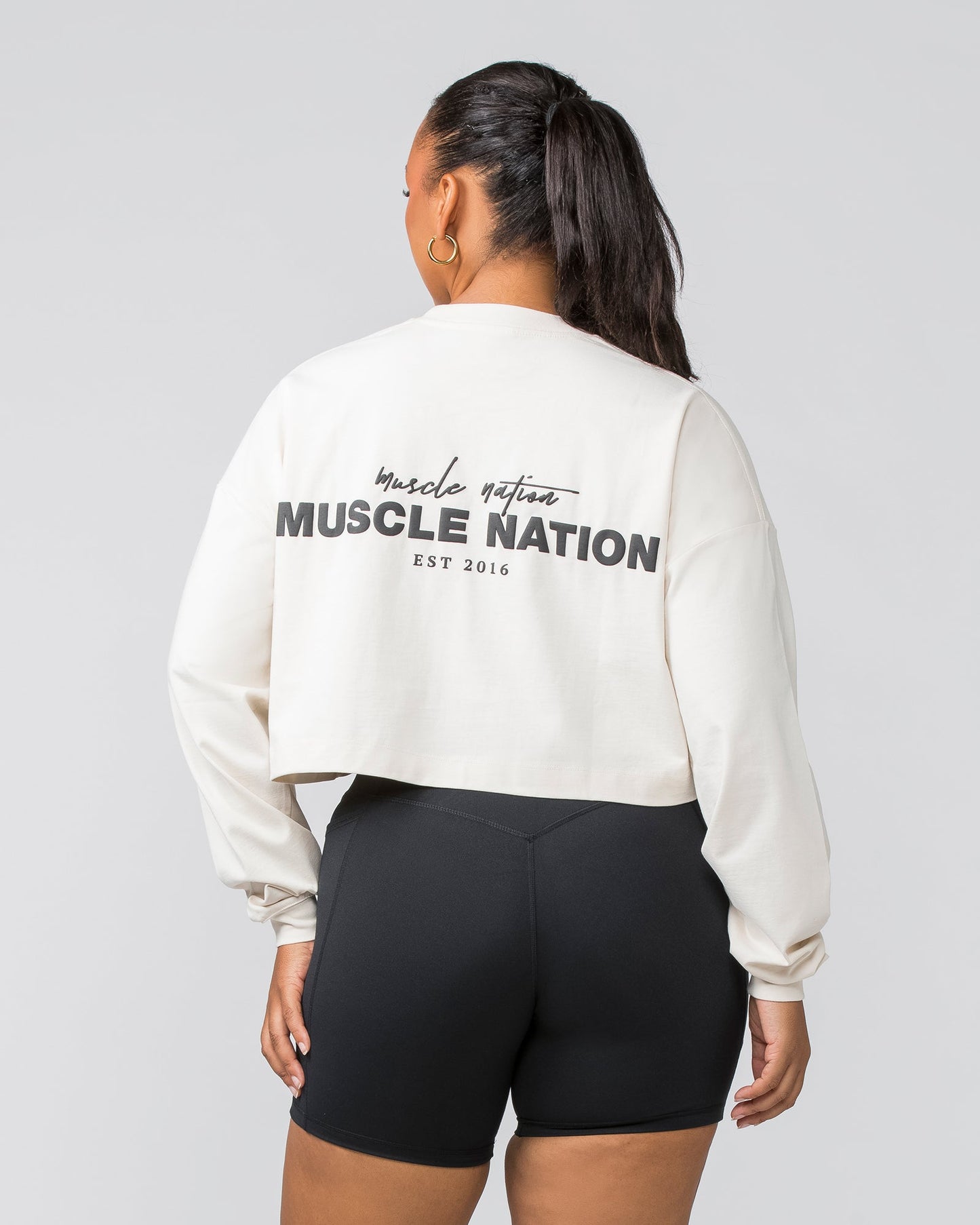 Pace Cropped Long Sleeve Tee - Dew-Long Sleeve T-Shirts-XXS-022458DEW-XXS-MNAPPRL31104-4-Muscle Nation