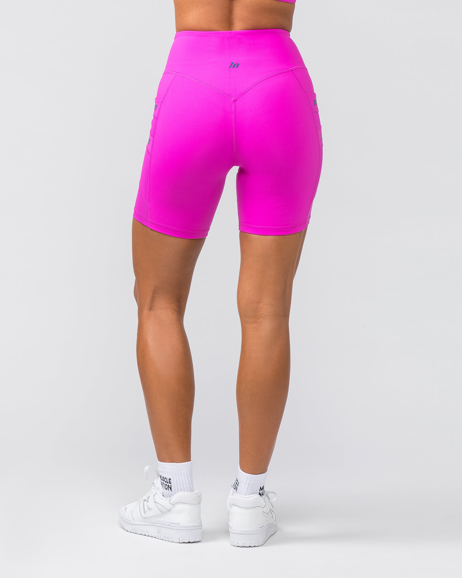 Amplify Pocket Bike Shorts - Hyper Fuchsia-Shorts-XXS-112370HYPFUCSIA-XXS-MNAPPRL27650-6-Muscle Nation