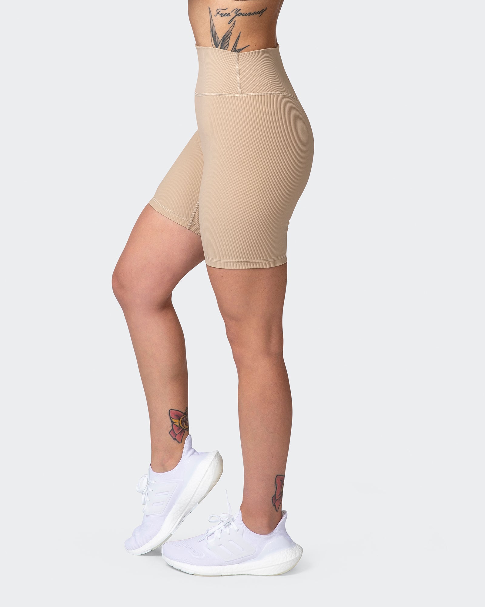 Zero Rise Rib Bike Shorts - Brown Sugar-Shorts-XXS-042204BRSUG-XXS-MNAPPRL14438-4-Muscle Nation