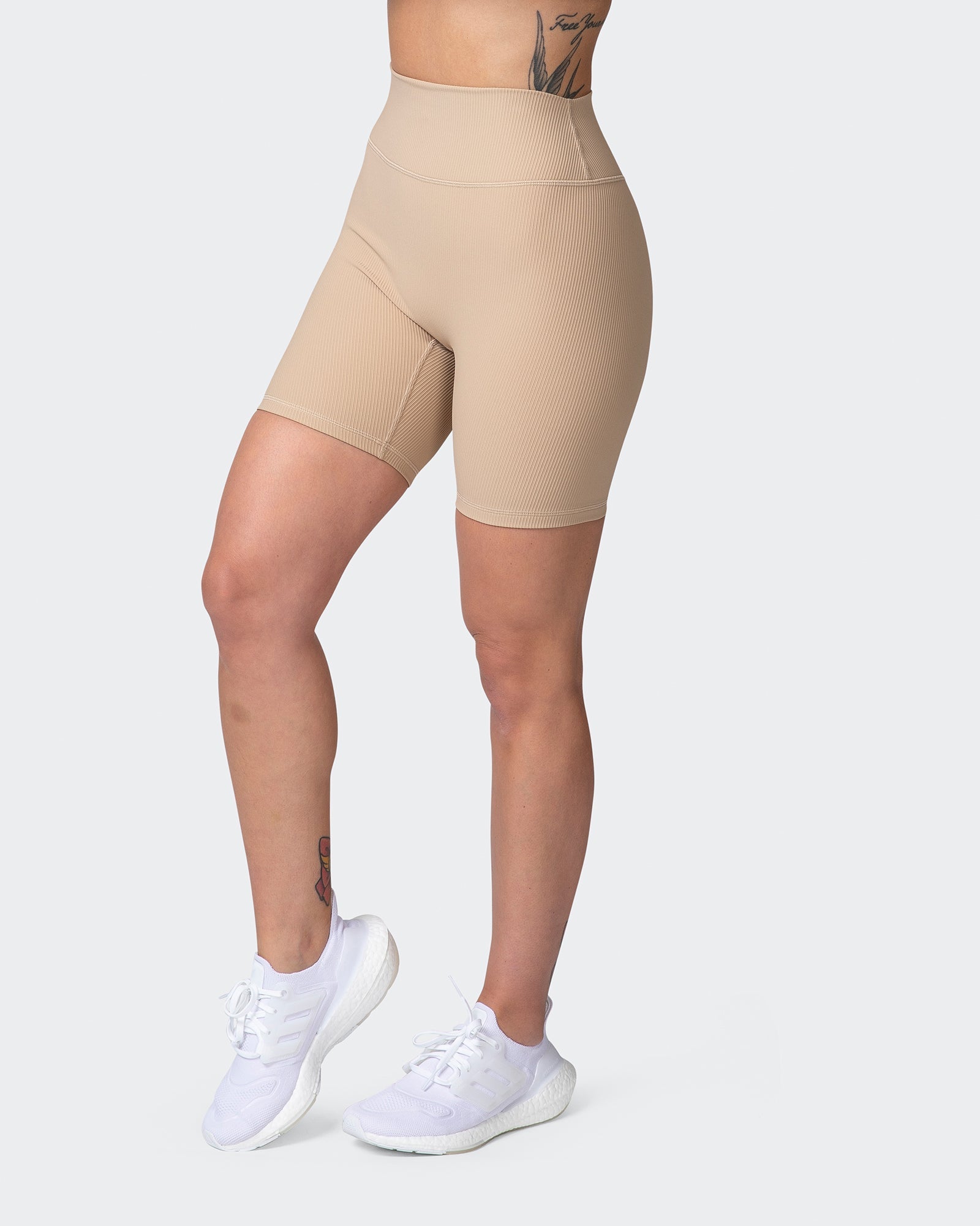 Zero Rise Rib Bike Shorts - Brown Sugar-Shorts-XXS-042204BRSUG-XXS-MNAPPRL14438-3-Muscle Nation