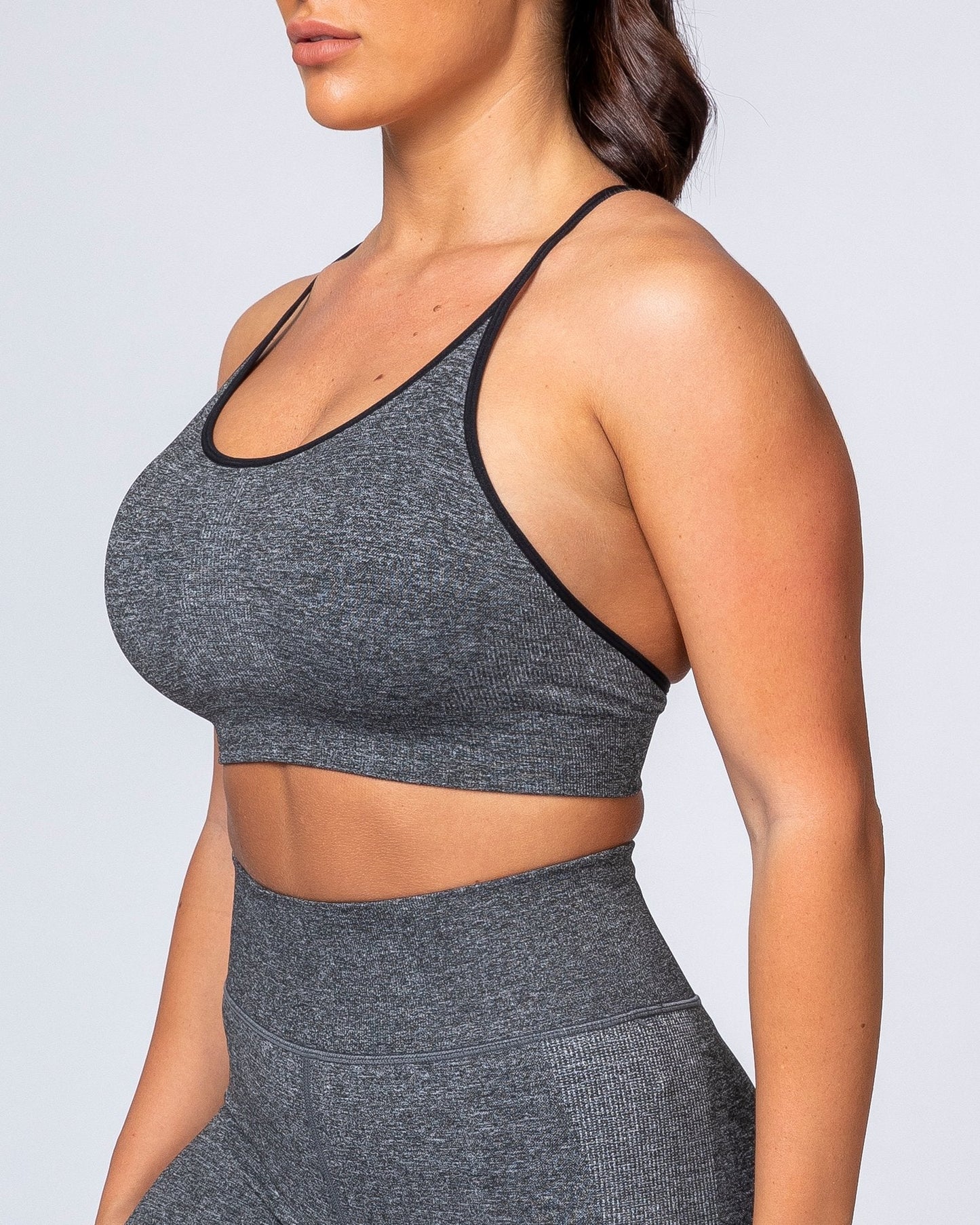All Day Strap Seamless Bra - Charcoal Marl-Sports Bras-XS-MNAPPRL9204-MNAPPRL9204-6-Muscle Nation