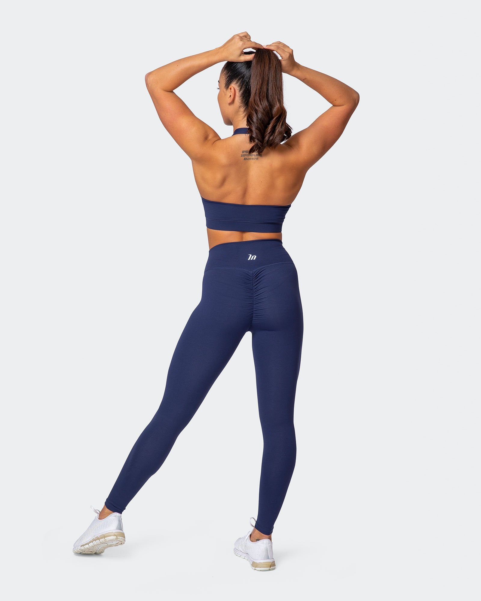 Signature Scrunch Ankle Length Leggings - Midnight-Leggings-XXS-MNAPPRL10270-MNAPPRL10270-7-Muscle Nation