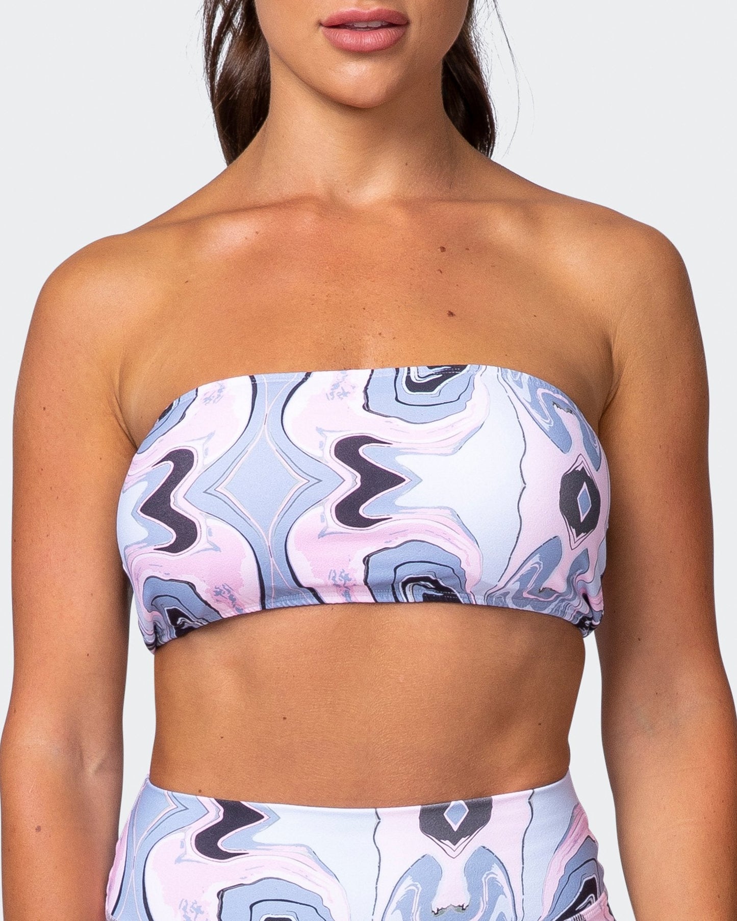 Bandeau - Marble Print-Bralettes-XXS-082103MRBL-XXS-MNAPPRL11327-2-Muscle Nation