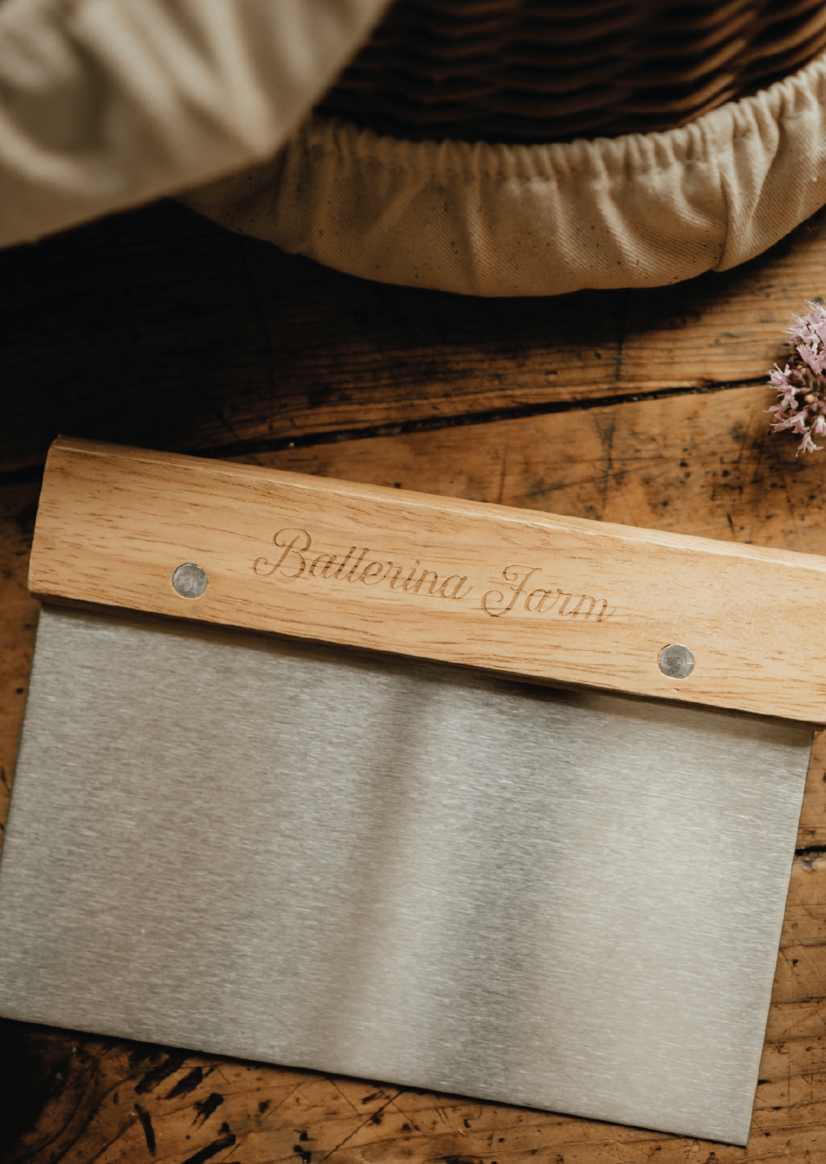 Wooden Bench Scraper - Ballerina Farm