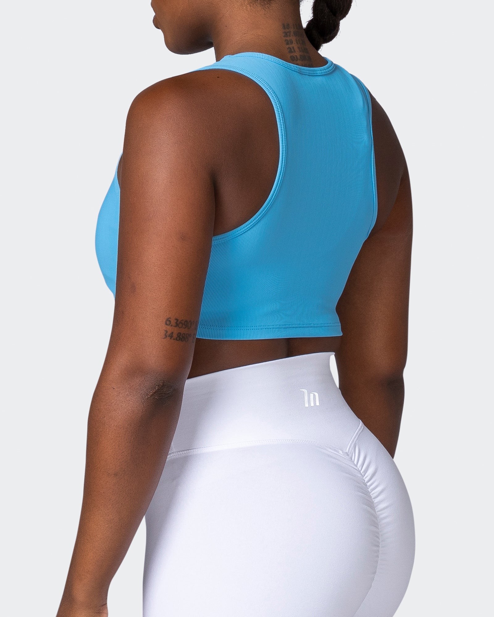 Off Duty Rib Cropped Tank - Ibiza Blue-Singlets & Tanks-XXS-112230IBZBLU-XXS-MNAPPRL19360-5-Muscle Nation