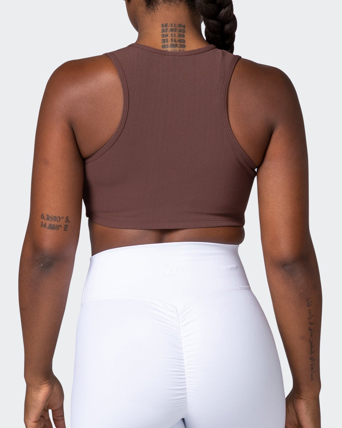 Off Duty Rib Cropped Tank - Coffee-Singlets & Tanks-XXS-112230COFFEE-XXS-MNAPPRL19333-6-Muscle Nation