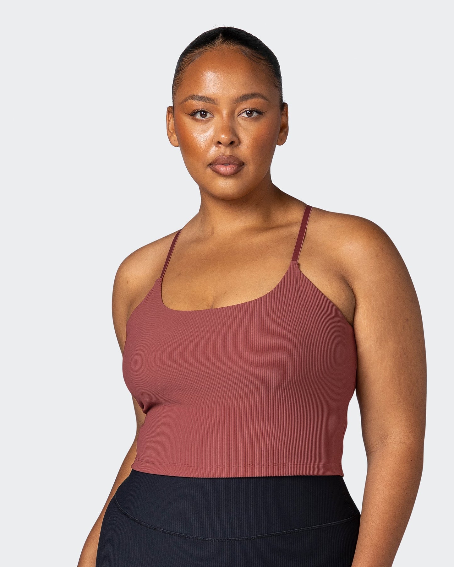 Summertime Rib Cropped Tank - Maple-Singlets & Tanks-XXS-112265MAPLE-XXS-MNAPPRL19503-1-Muscle Nation