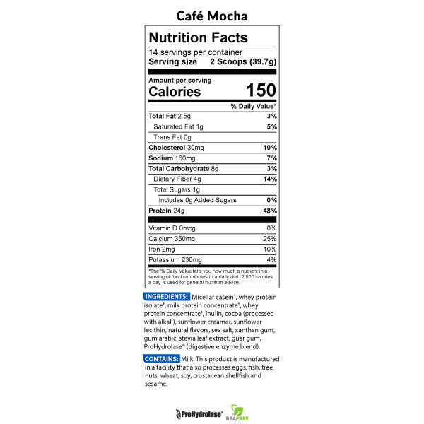 BioTRUST Low Carb Caf¨Ś Mocha Nutrition Facts