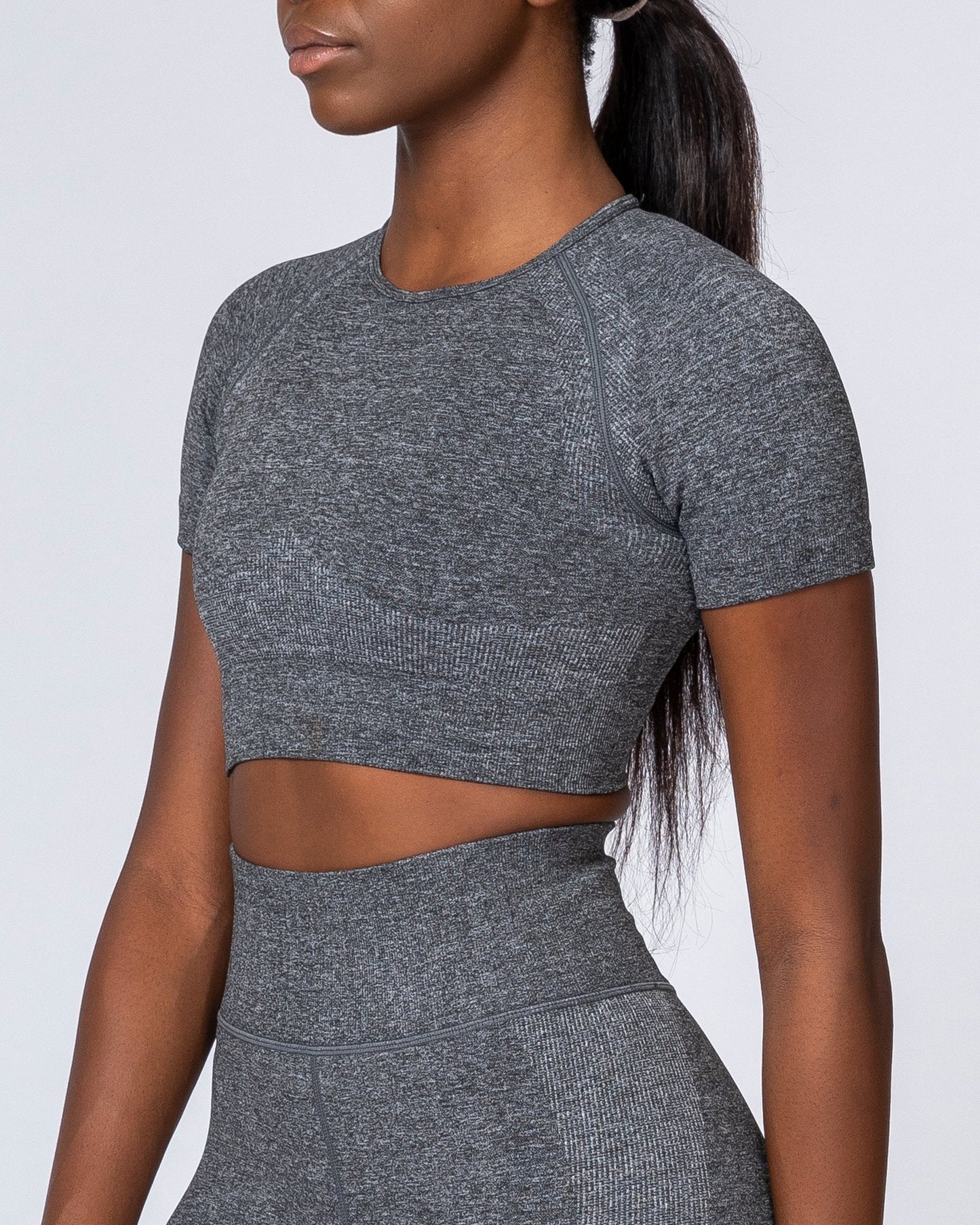 Classic Seamless Tee - Charcoal Marl-Tops-XS-MNAPPRL9282-MNAPPRL9282-8-Muscle Nation