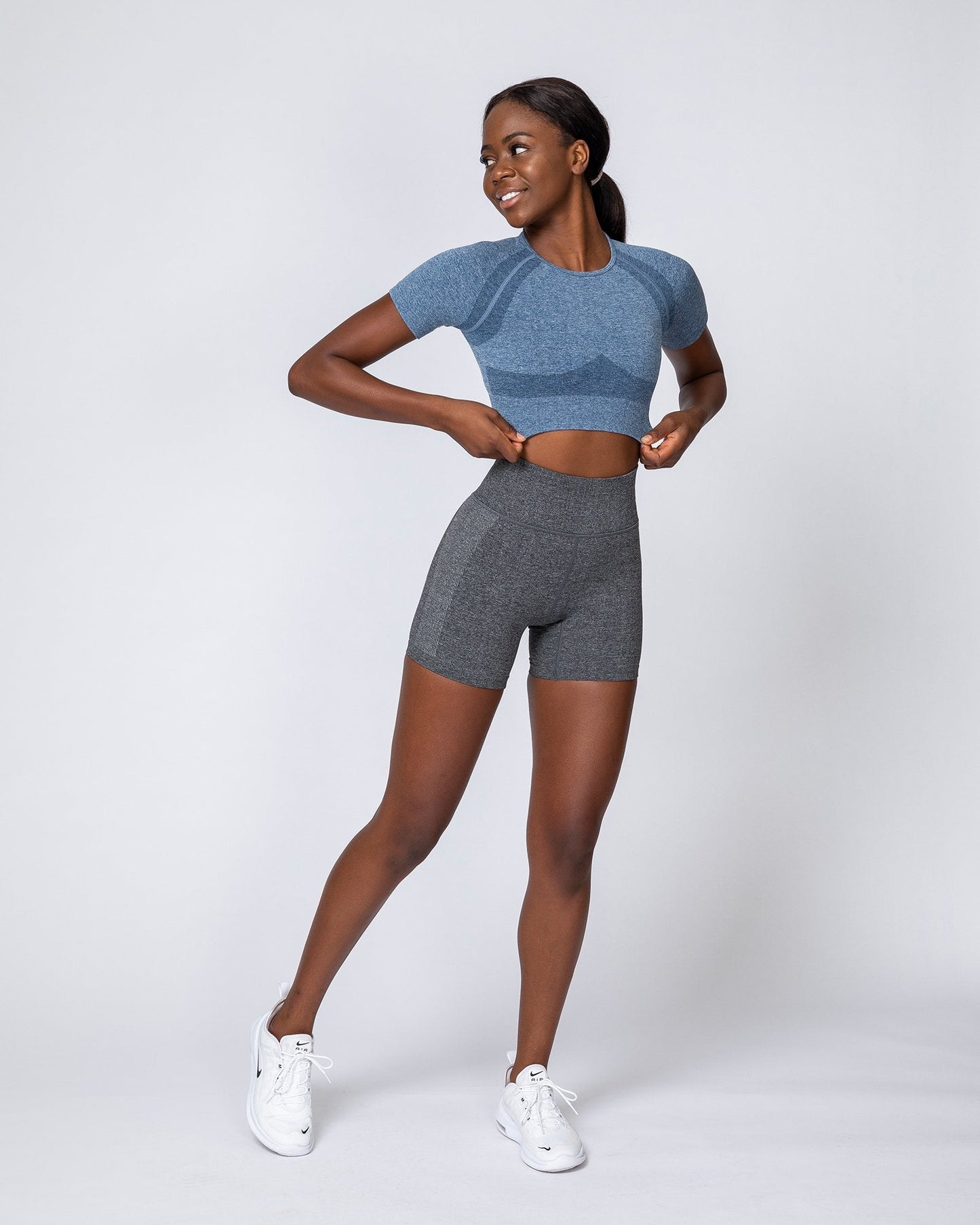 Classic Seamless Tee - Navy Marl-Tops-XS-MNAPPRL9288-MNAPPRL9288-9-Muscle Nation