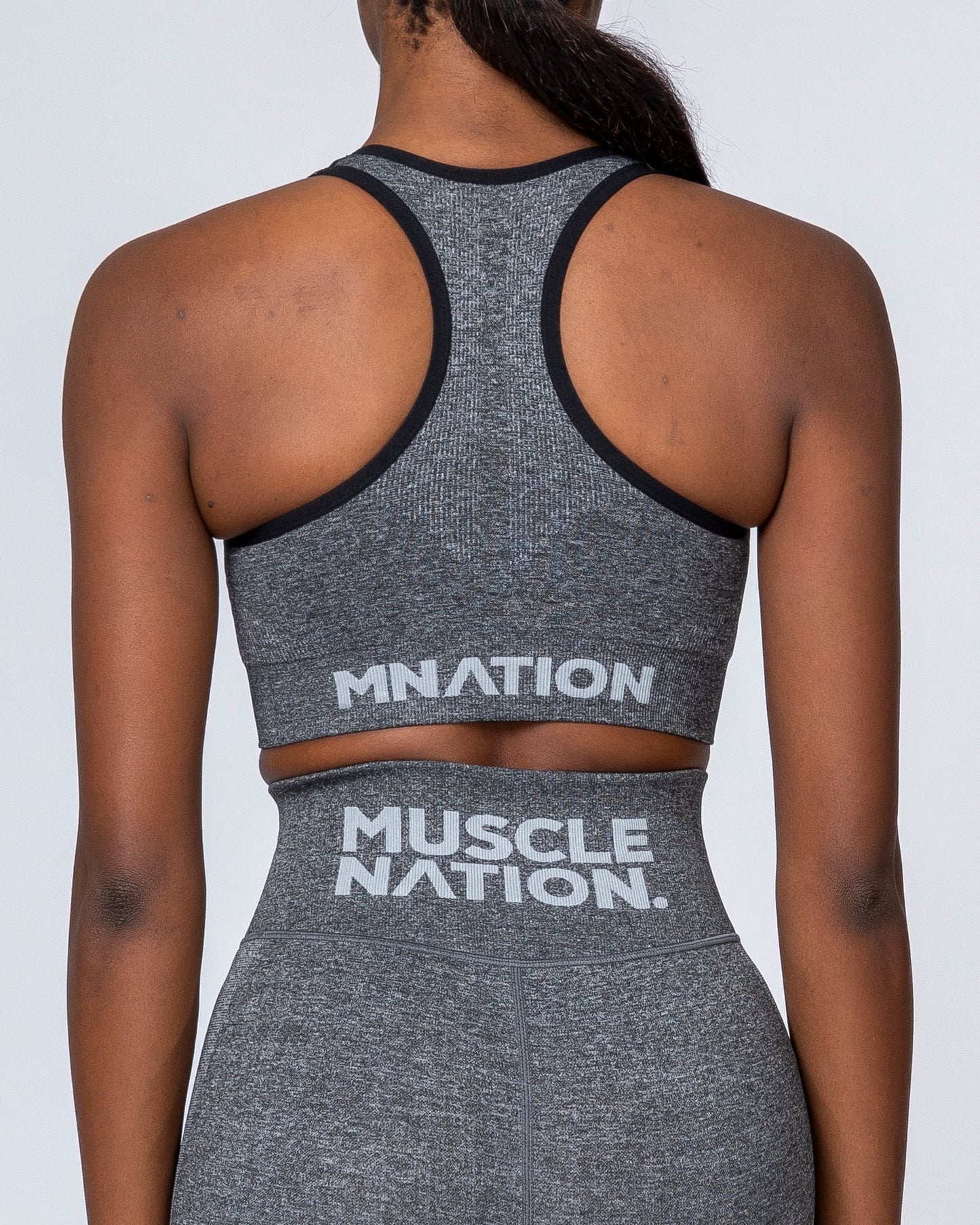 Comfort Seamless Bra - Charcoal Marl-Sports Bras-XS-MNAPPRL9228-MNAPPRL9228-6-Muscle Nation