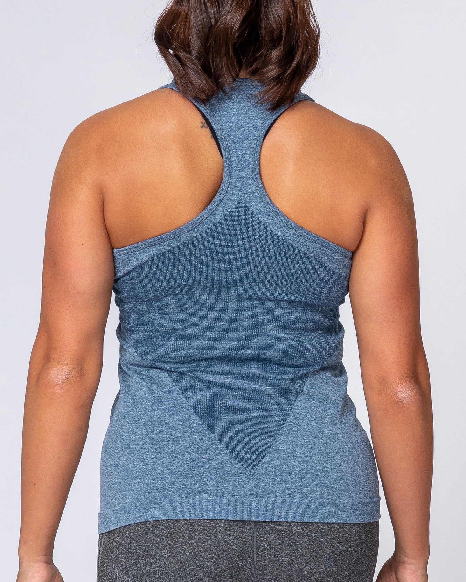 Comfort Seamless Tank - Navy Marl-Tops-XS-MNAPPRL9258-MNAPPRL9258-8-Muscle Nation