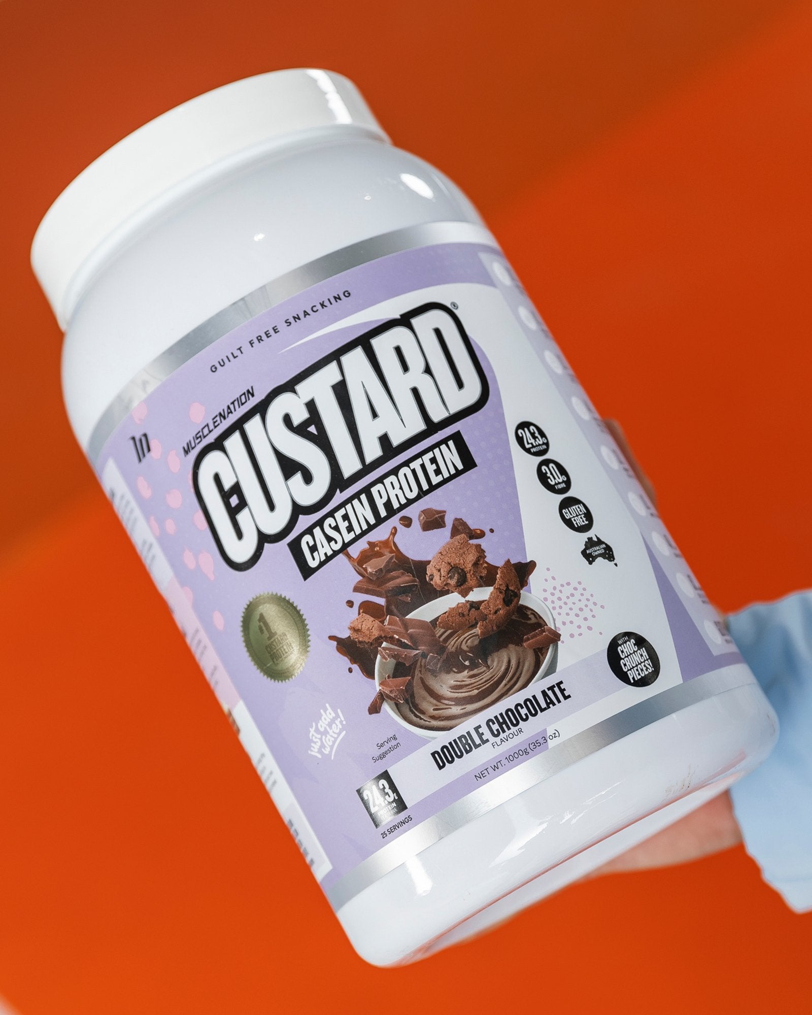 CUSTARD Casein Protein - Double Chocolate - 25 serves-CUSTARD Casein Powder-MNSUPPS0119-9359054001404-4-Muscle Nation