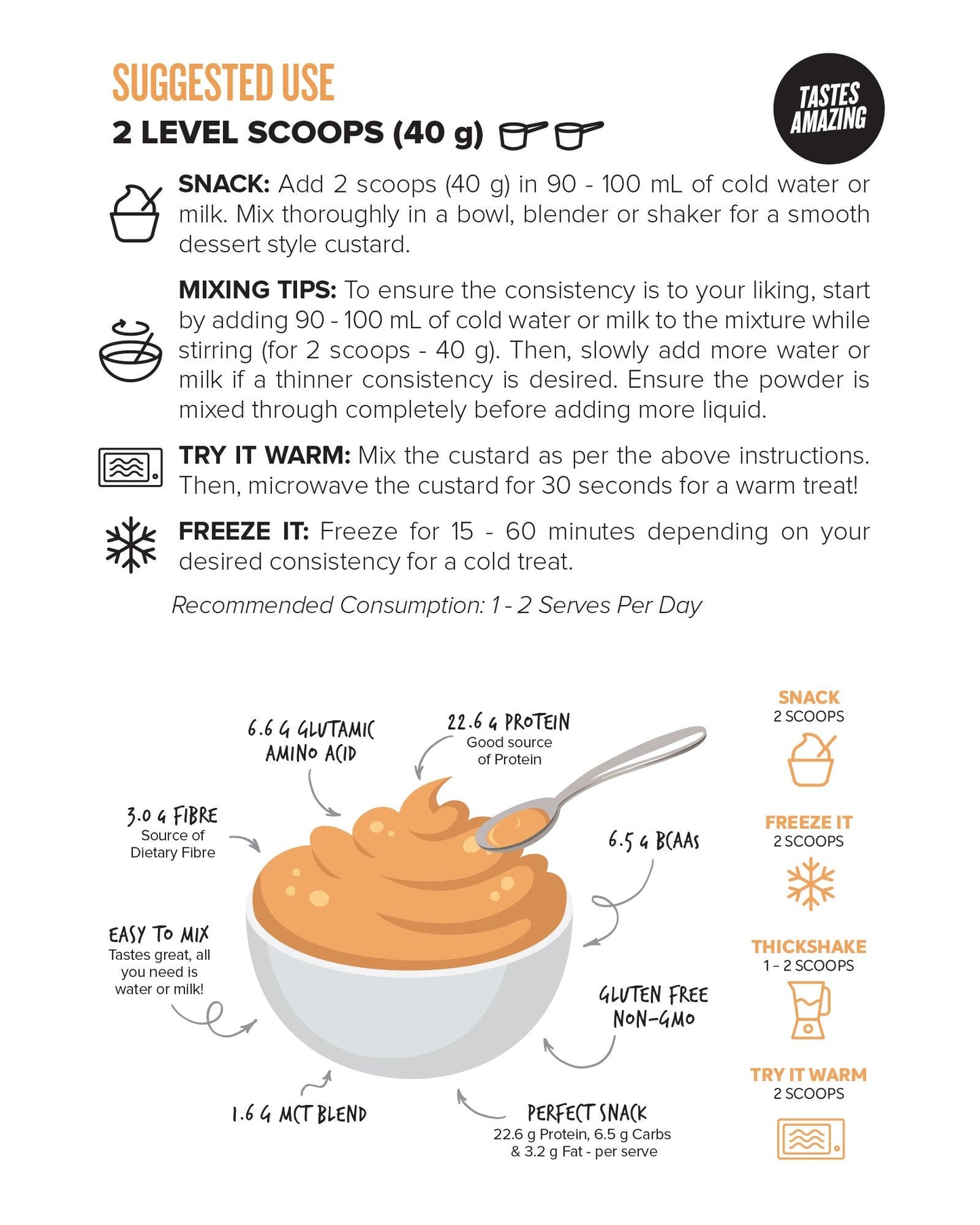 CUSTARD Casein Protein - Salted Caramel - 25 serves-CUSTARD Casein Powder-MNSUPPS0149-9359054001411-2-Muscle Nation