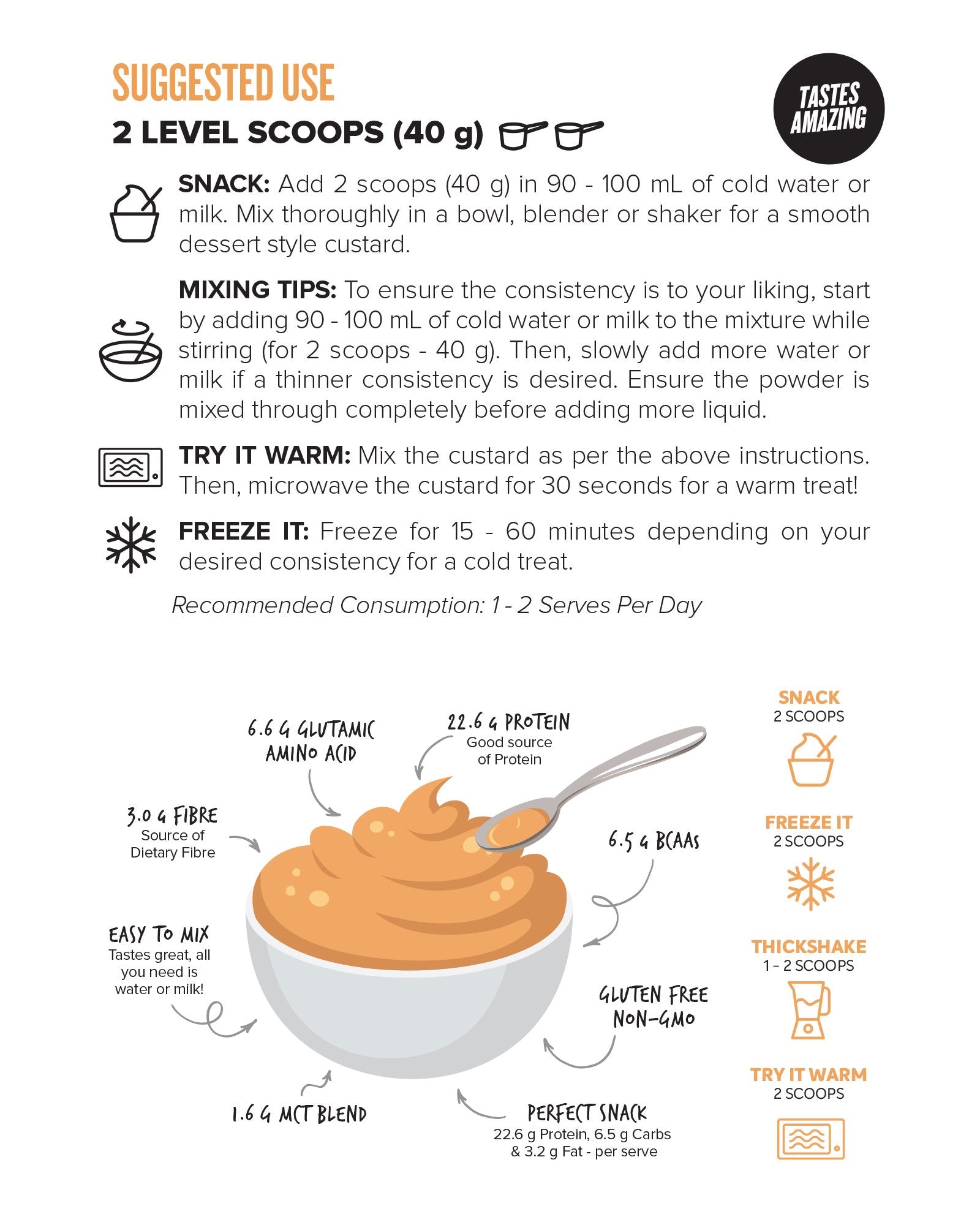 CUSTARD Casein Protein - Salted Caramel - 25 serves-CUSTARD Casein Powder-MNSUPPS0149-9359054001411-2-Muscle Nation