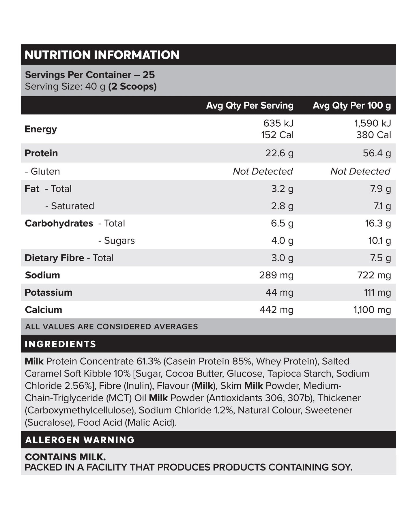 CUSTARD Casein Protein - Salted Caramel - 25 serves-CUSTARD Casein Powder-MNSUPPS0149-9359054001411-3-Muscle Nation