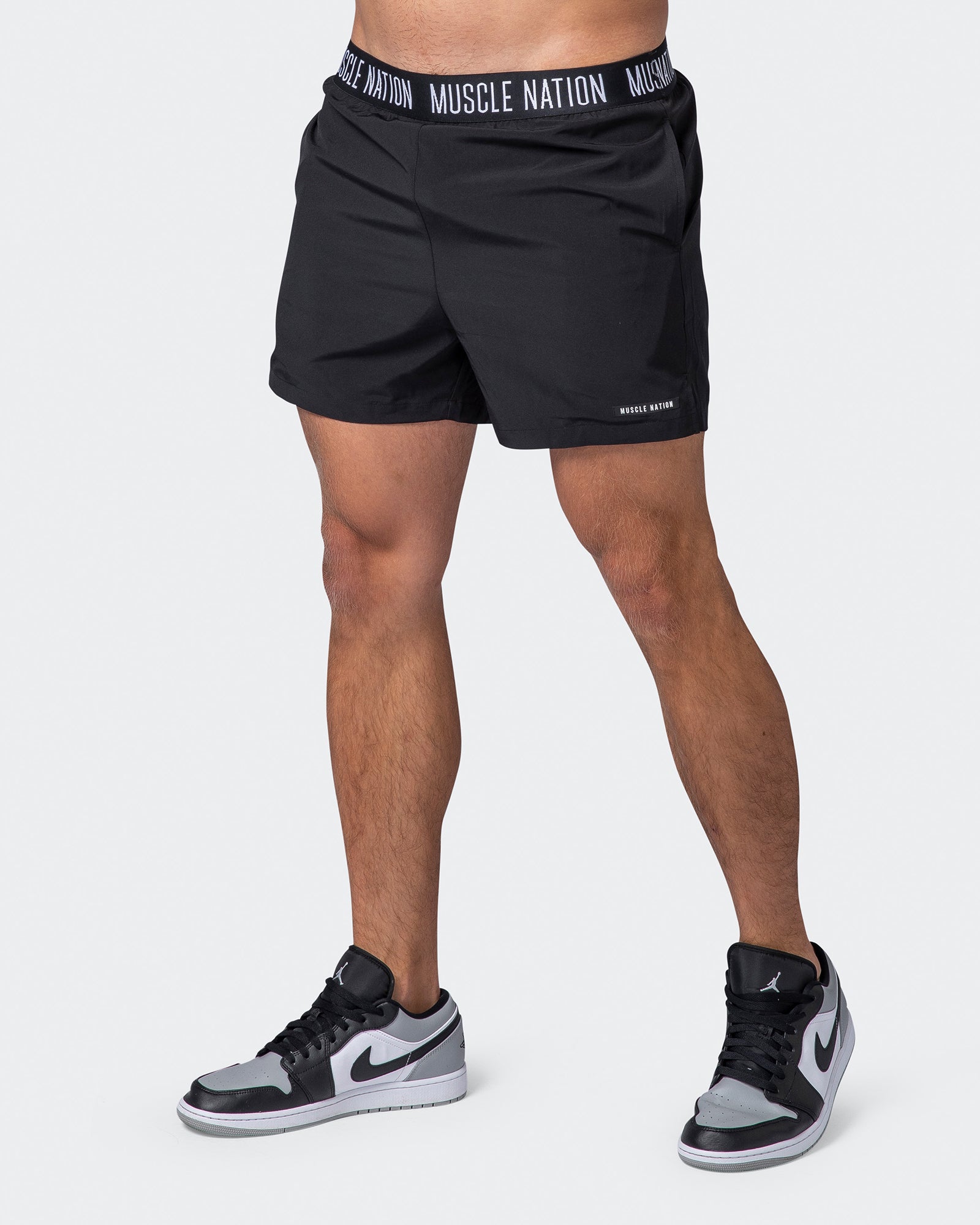 Level Up Training Shorts - Black-Shorts-S-072215BLK-S-MNAPPRL16707-4-Muscle Nation