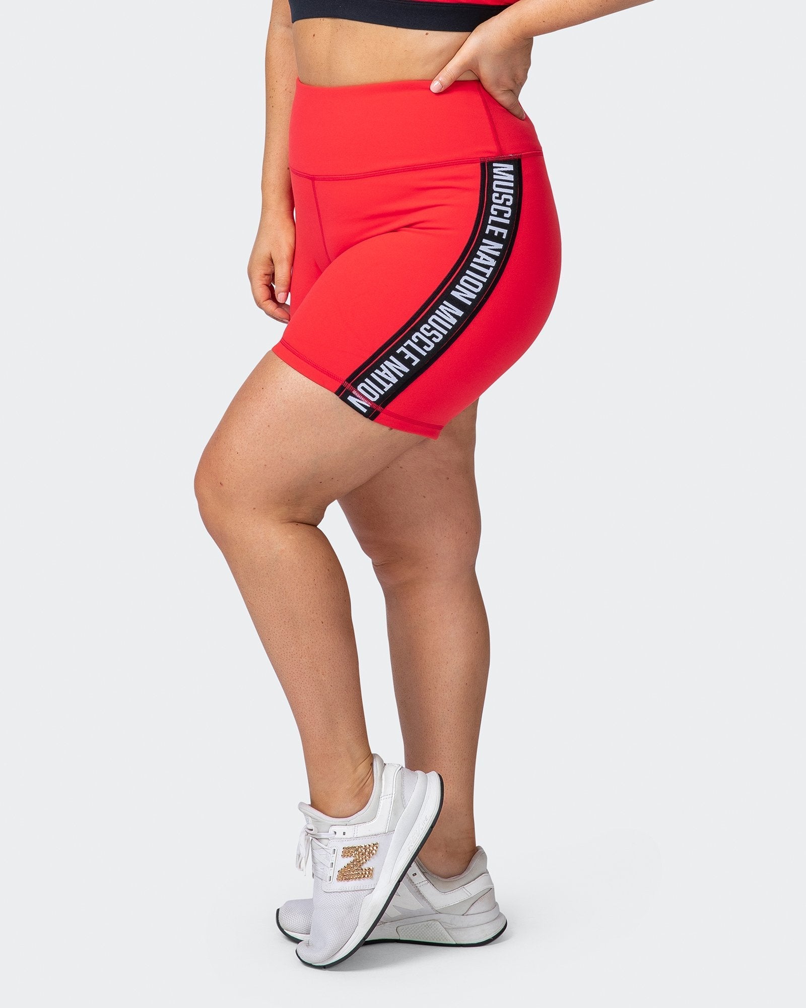 Dynamic Bike Shorts - Hot Red-Shorts-XXS-112106HRED-XXS-MNAPPRL11888-1-Muscle Nation