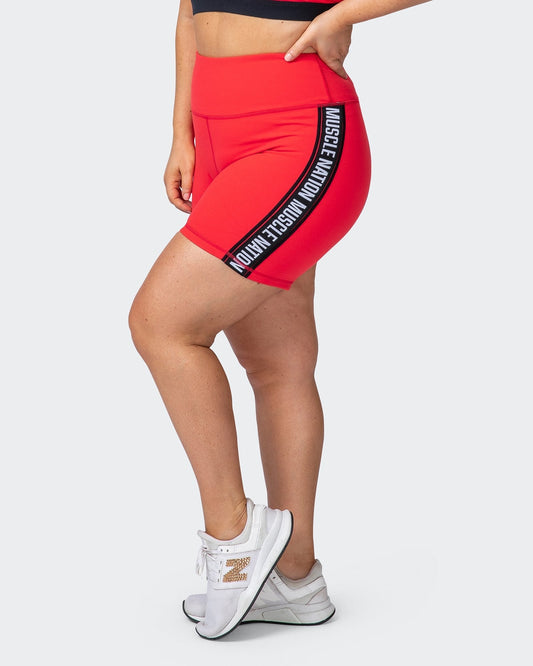 Dynamic Bike Shorts - Hot Red-Shorts-XXS-112106HRED-XXS-MNAPPRL11888-1-Muscle Nation