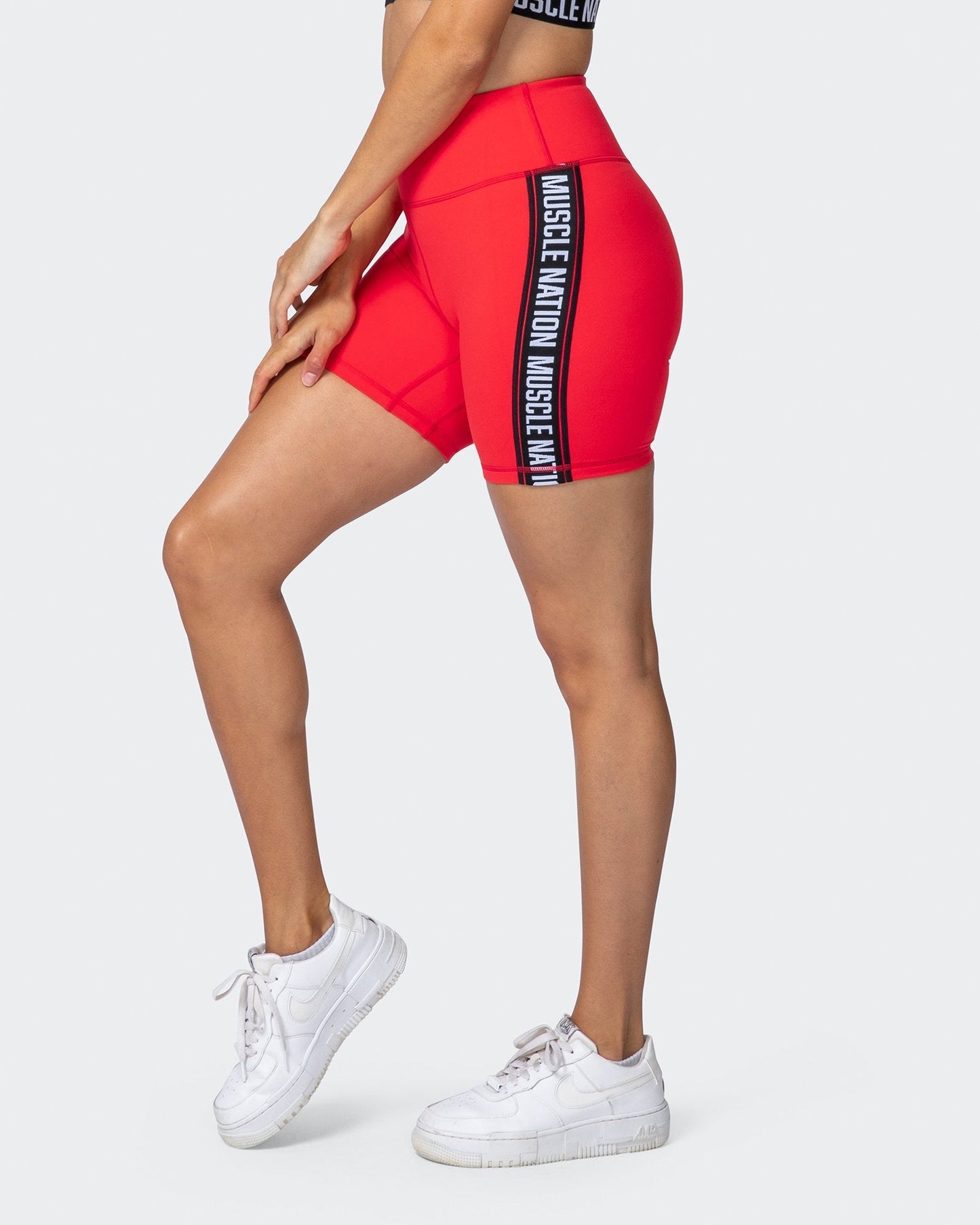 Dynamic Bike Shorts - Hot Red-Shorts-XXS-112106HRED-XXS-MNAPPRL11888-10-Muscle Nation
