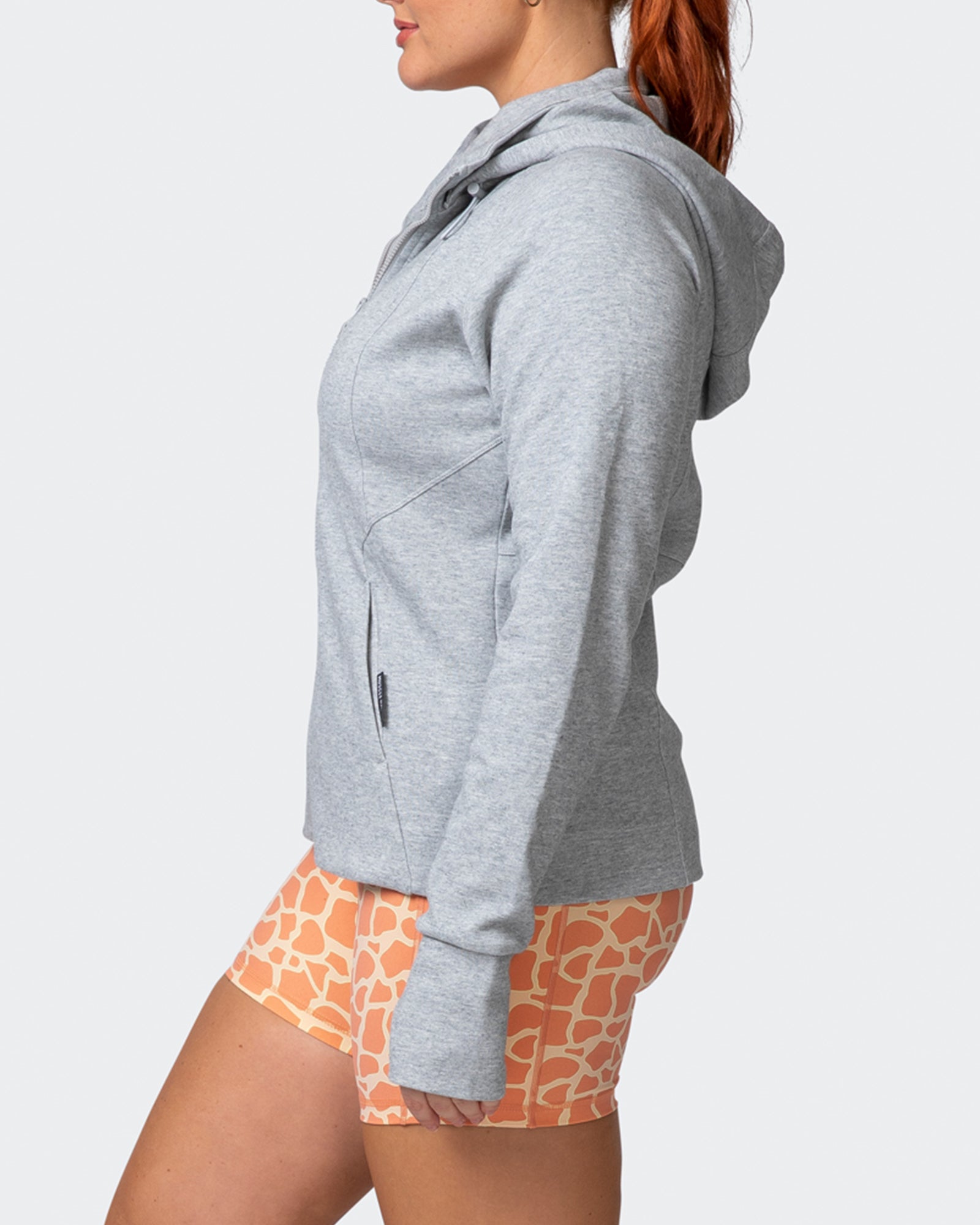 Dynamic Zip Through Jacket - Light Grey Marl-Jackets-XXS-032212LTGRYMRL-XXS-MNAPPRL13787-4-Muscle Nation