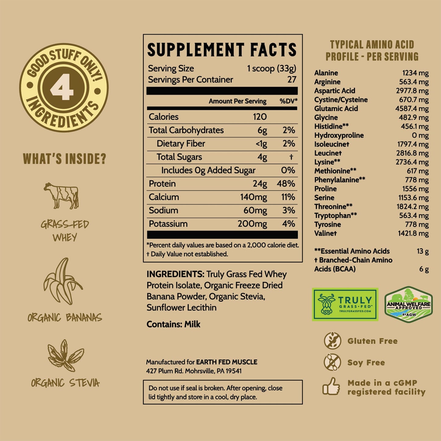 Go! Bananas Grass-Fed Whey Protein