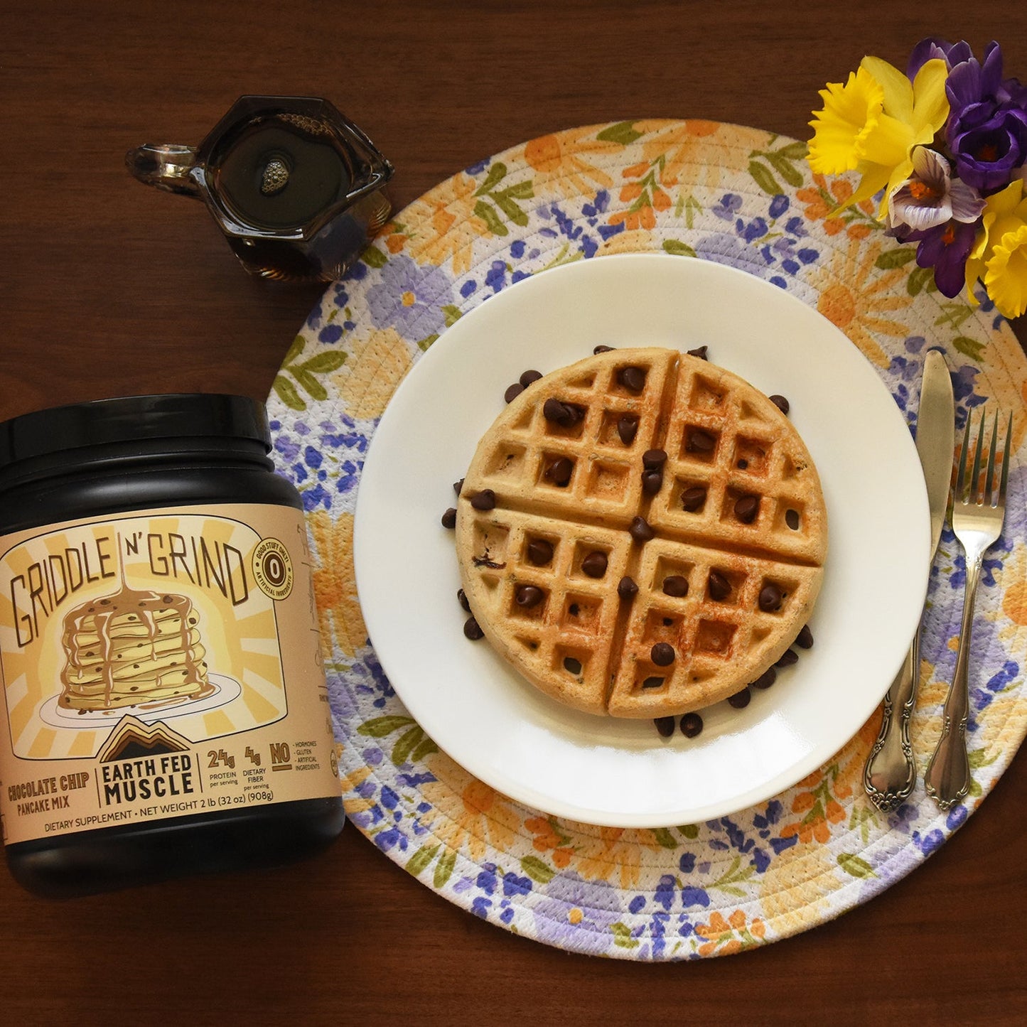 Griddle n' Grind Chocolate Chip Pancake and Waffle Mix