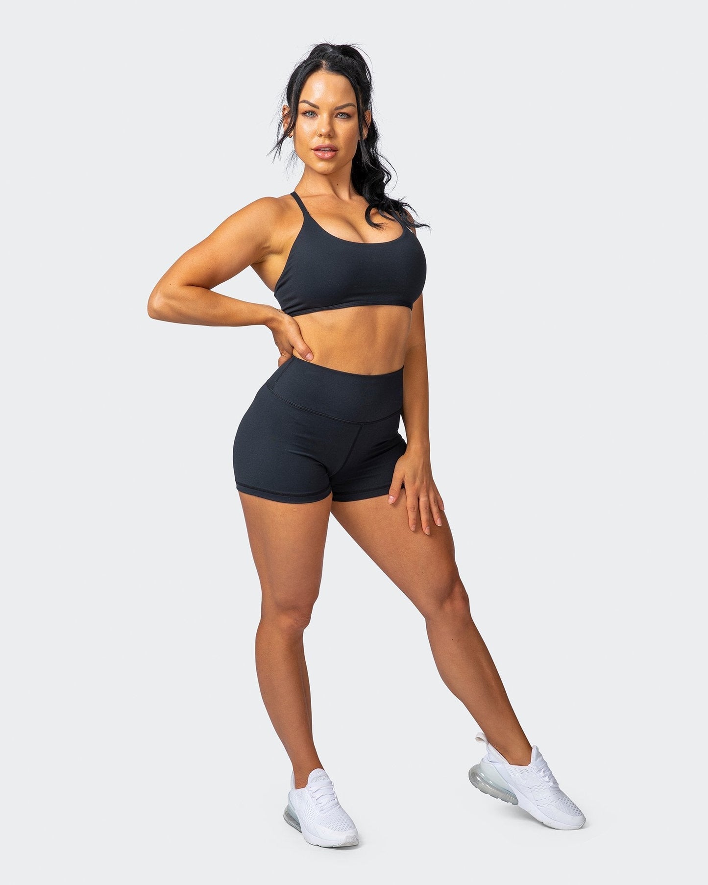 Signature Scrunch Booty Shorts - Black-Shorts-XXS-MNAPPRL7701-MNAPPRL7701-7-Muscle Nation