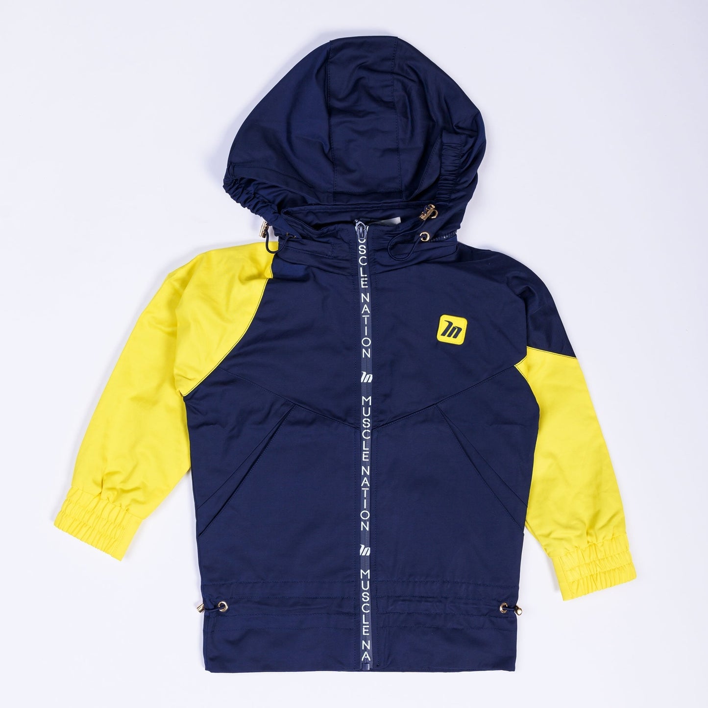 Kids MN Retro Tracksuit Jacket - Navy / Yellow-Kids-2-MNAPPRL4549-MNAPPRL4549-1-Muscle Nation