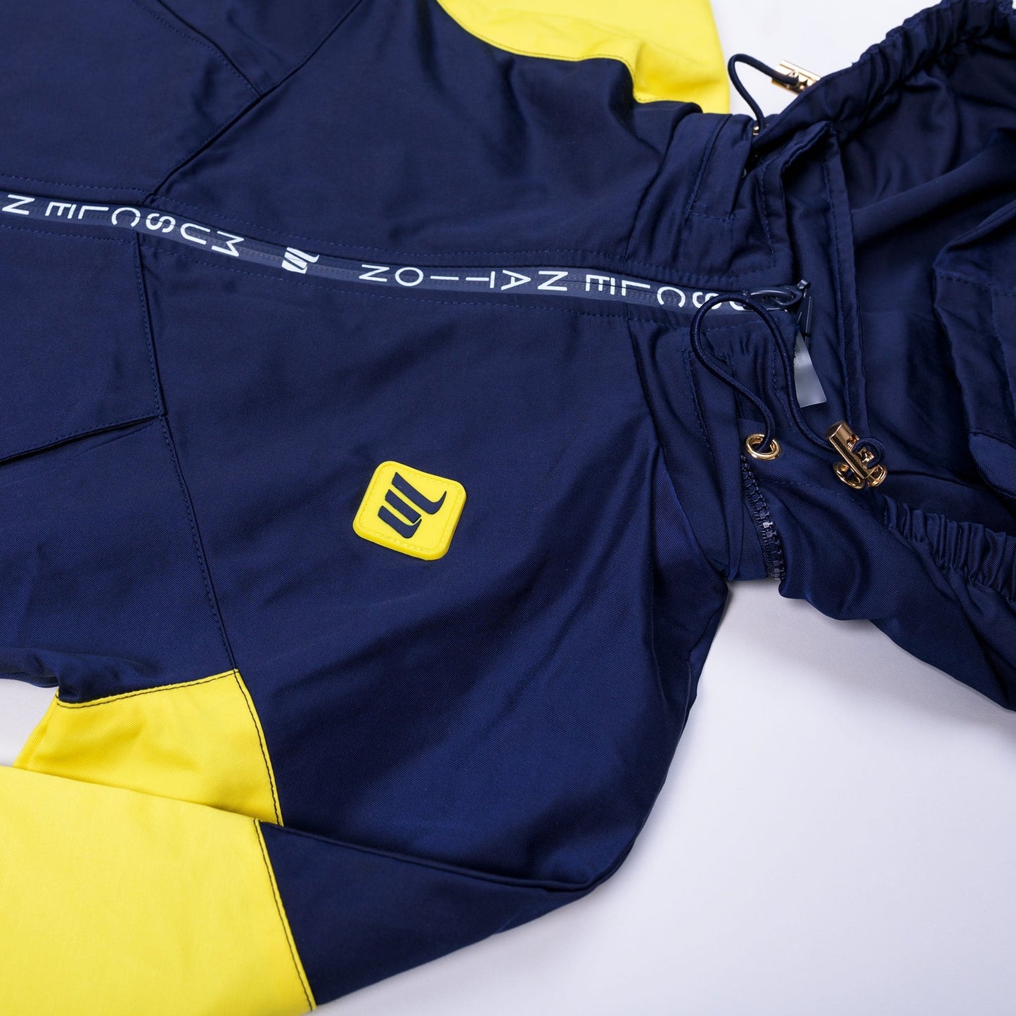 Kids MN Retro Tracksuit Jacket - Navy / Yellow-Kids-2-MNAPPRL4549-MNAPPRL4549-3-Muscle Nation