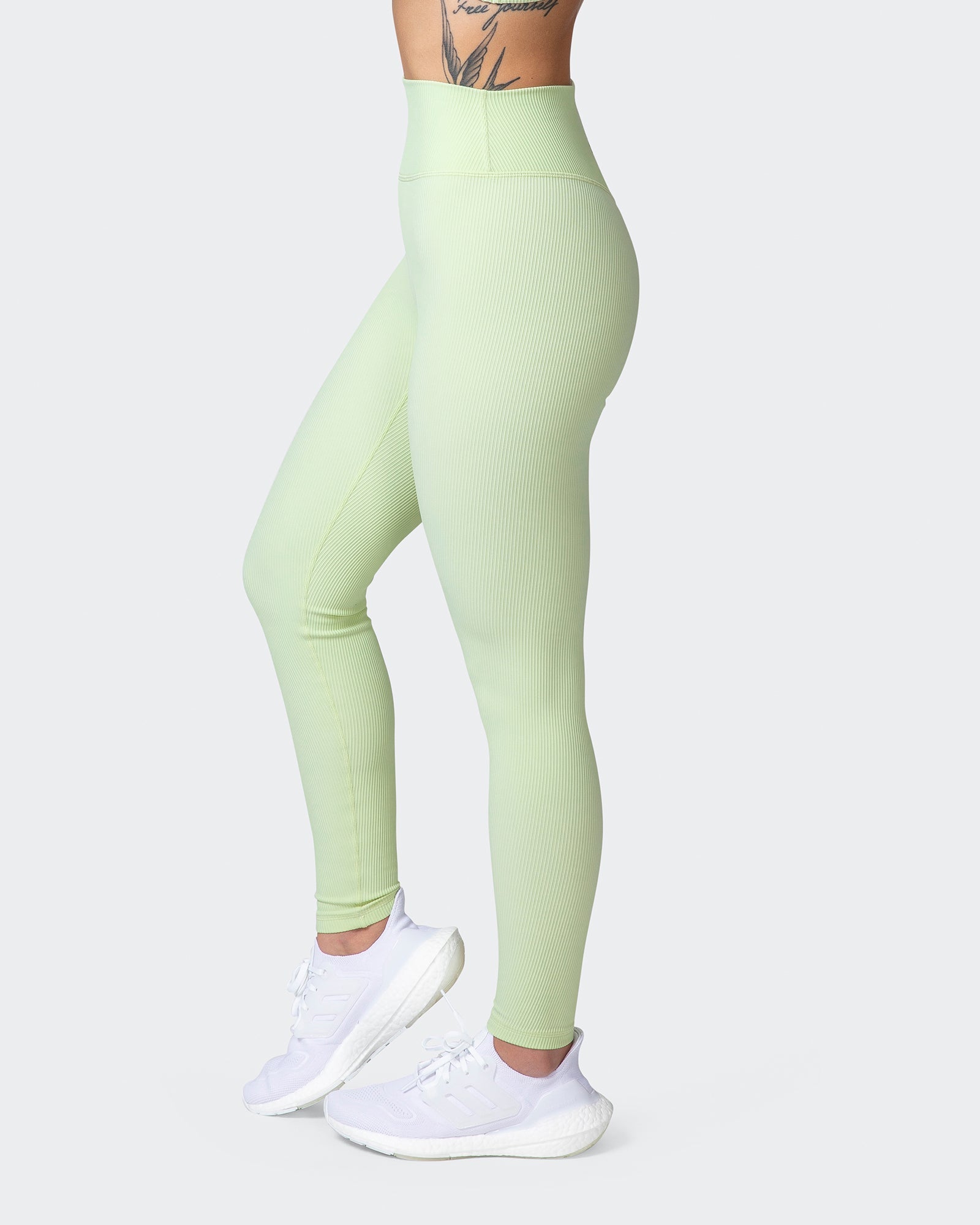 Zero Rise Rib Ankle Length Leggings - Minty-Leggings-XXS-042205MNTY-XXS-MNAPPRL14494-4-Muscle Nation