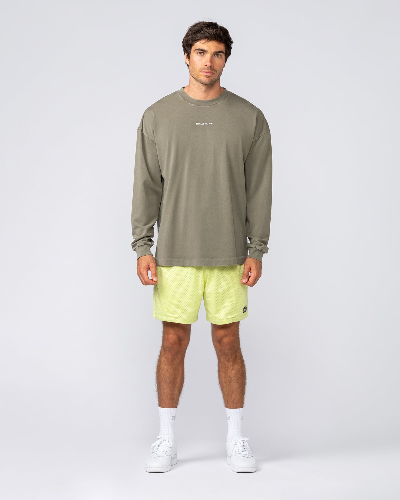 Lay Up 5" Shorts - Pale Limeade-Shorts-S-042518LMADE-S-MNAPPRL41999-5-Muscle Nation