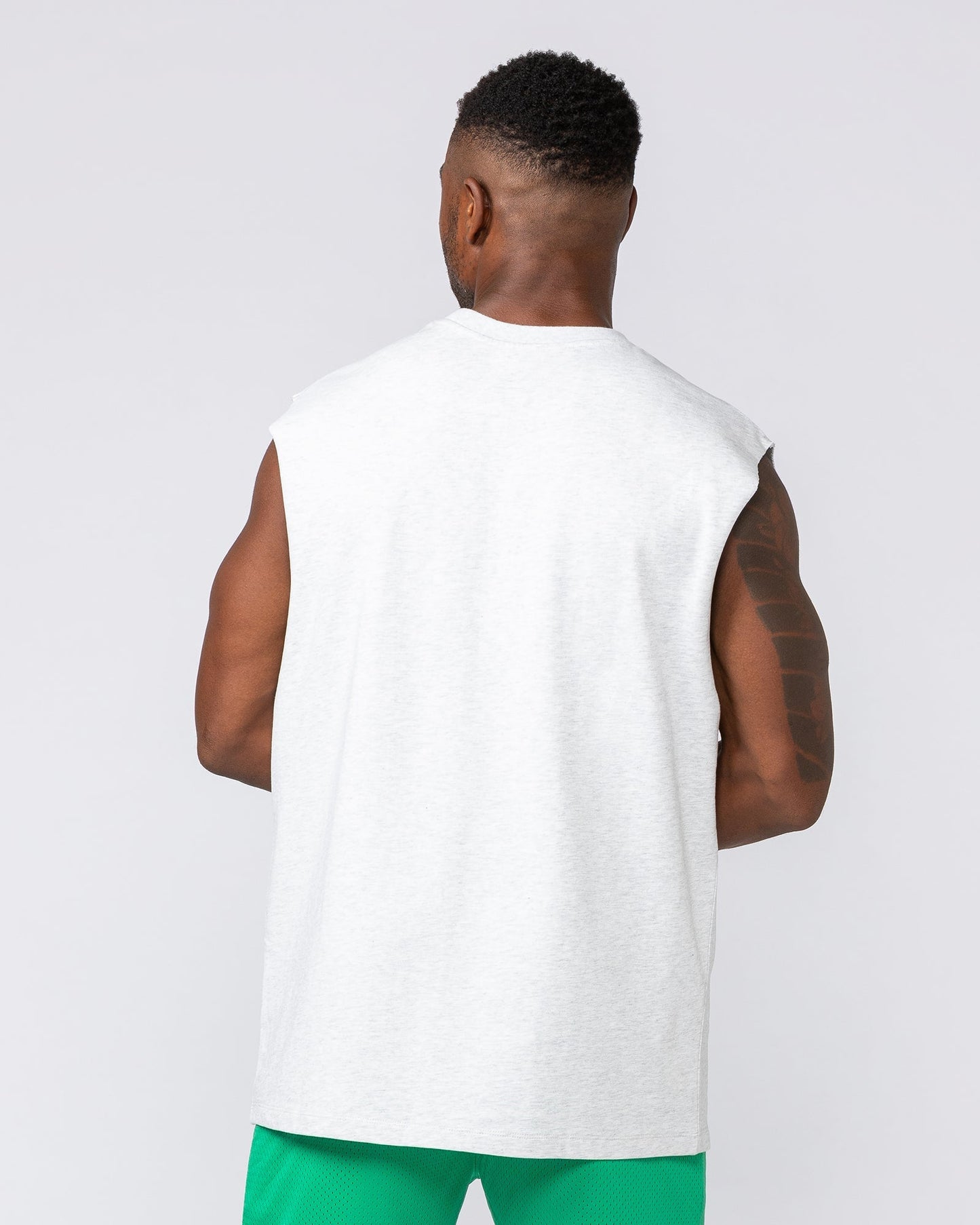 Loopback Muscle Tank - Snow Grey Marl-Singlets & Tanks-S-042510SNGRYMR-S-MNAPPRL41859-5-Muscle Nation