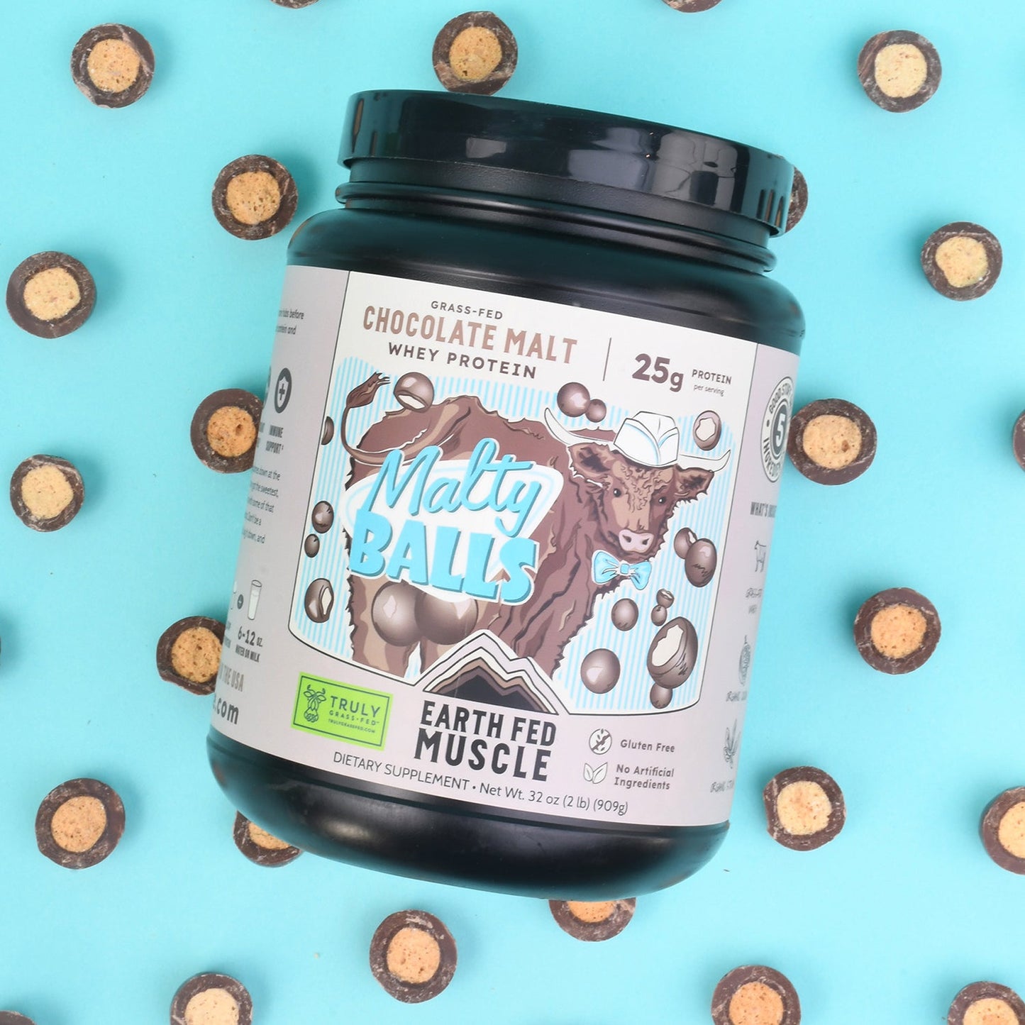 SEASONAL FLAVOR: Malty Balls Chocolate Malt Grass-Fed Whey Protein