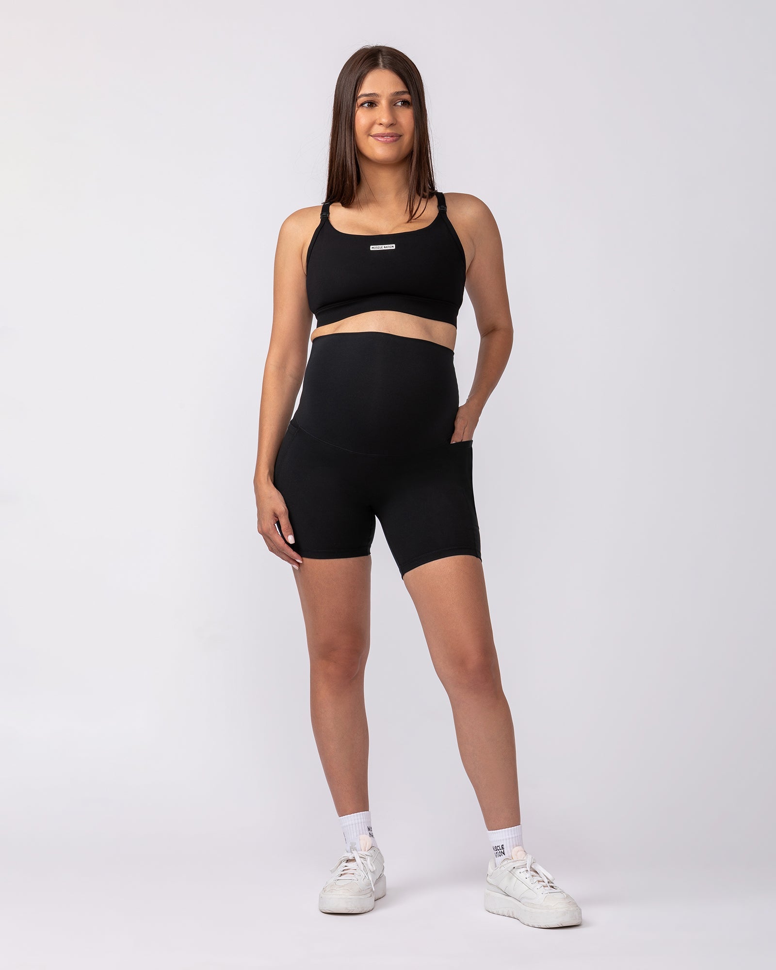 Maternity Aura Bra - Black-Maternity-XS-092416BLK-XS-MNAPPRL42201-7-Muscle Nation