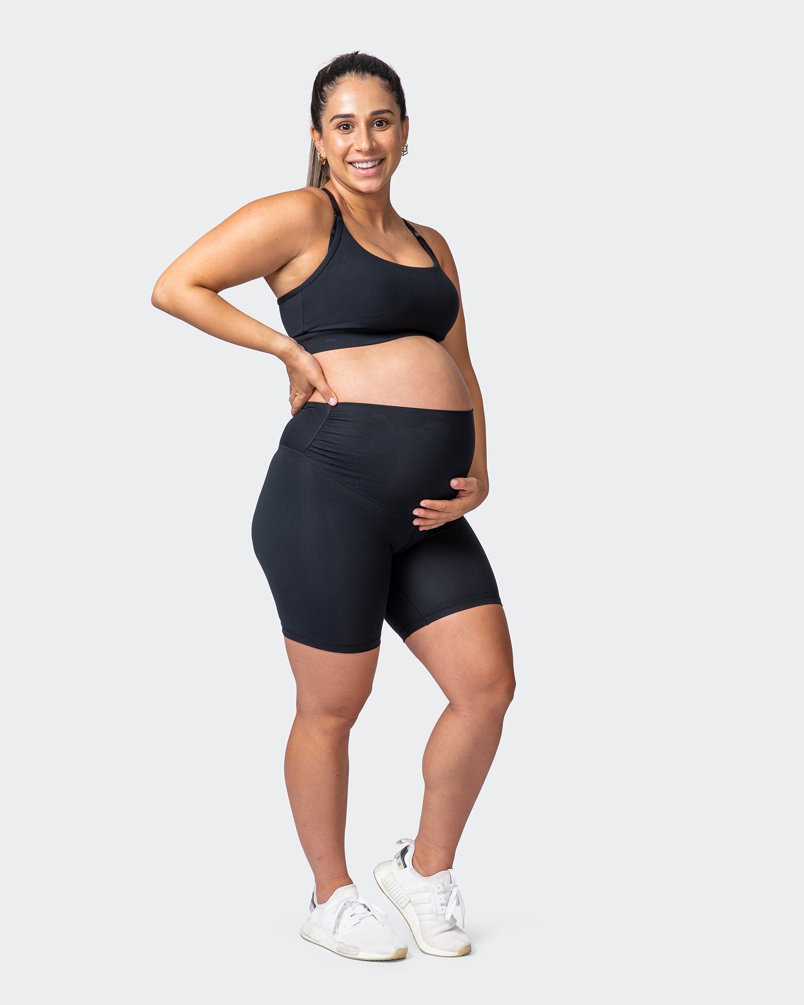 Maternity Everyday Bike Short - Black-Shorts-XS-032214BLK-XS-MNAPPRL13830-9-Muscle Nation